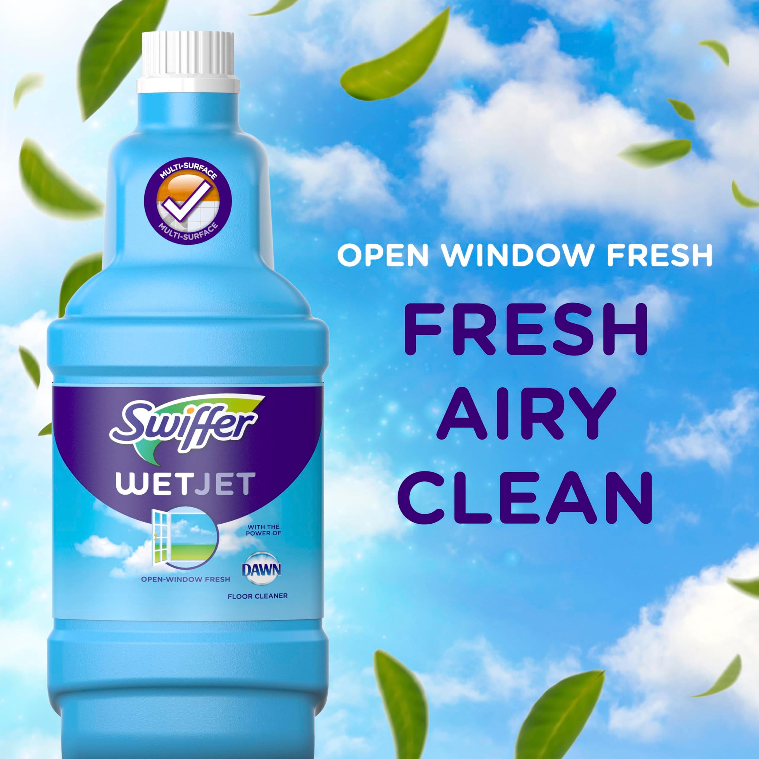 Swiffer WetJet Hardwood and Floor Spray Mop Cleaner Starter Kit, Includes: 1 Power Mop, 10 Pads, Cleaning Solution, Batteries - Image 6
