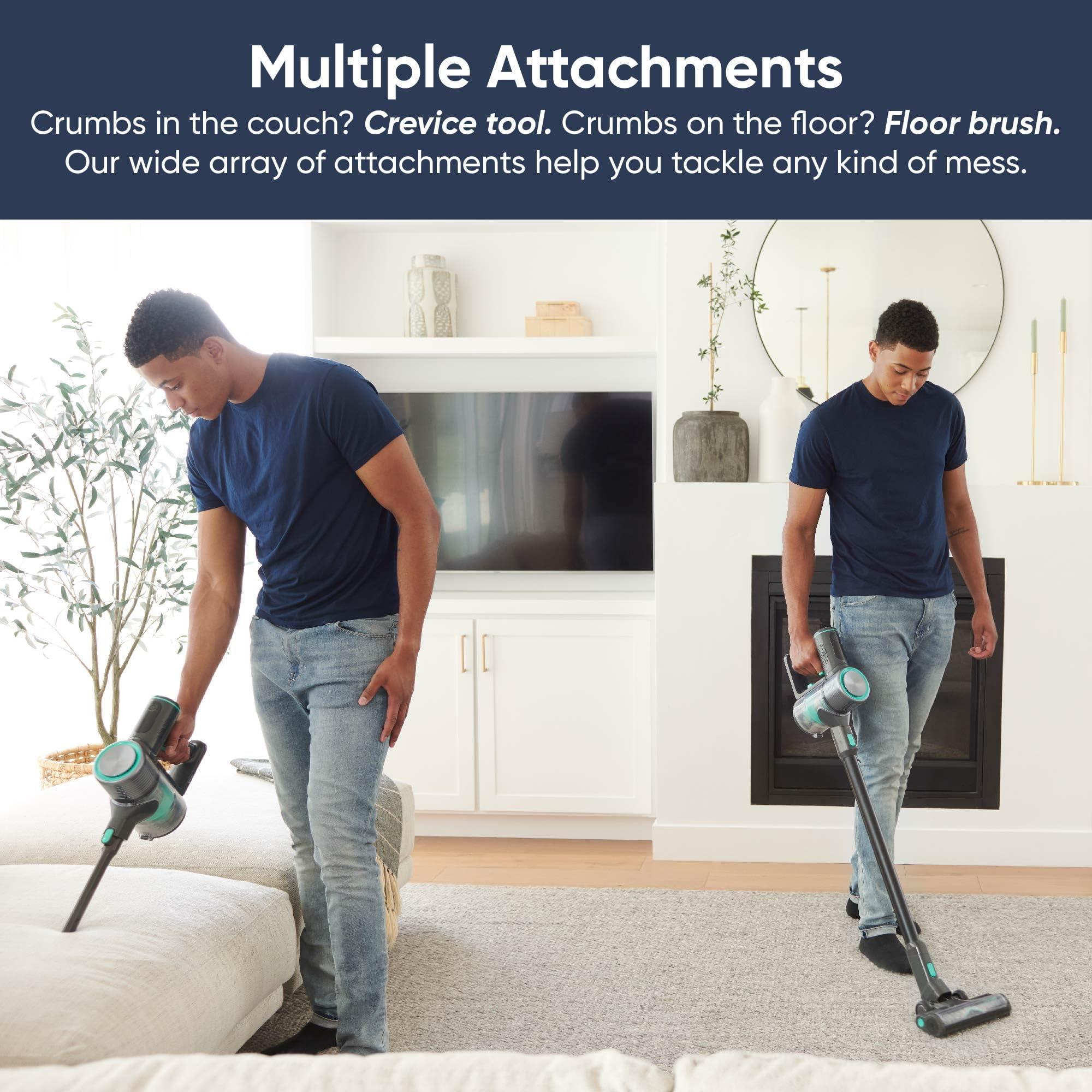 Wyze Cordless Vacuum Cleaner with 20000Pa Powerful Suction, Lightweight Stick with HEPA Filter, 300W Powerful Brushless Motor, 40mins Runtime for Home Hard Floor Carpet Pet Hair - Image 4