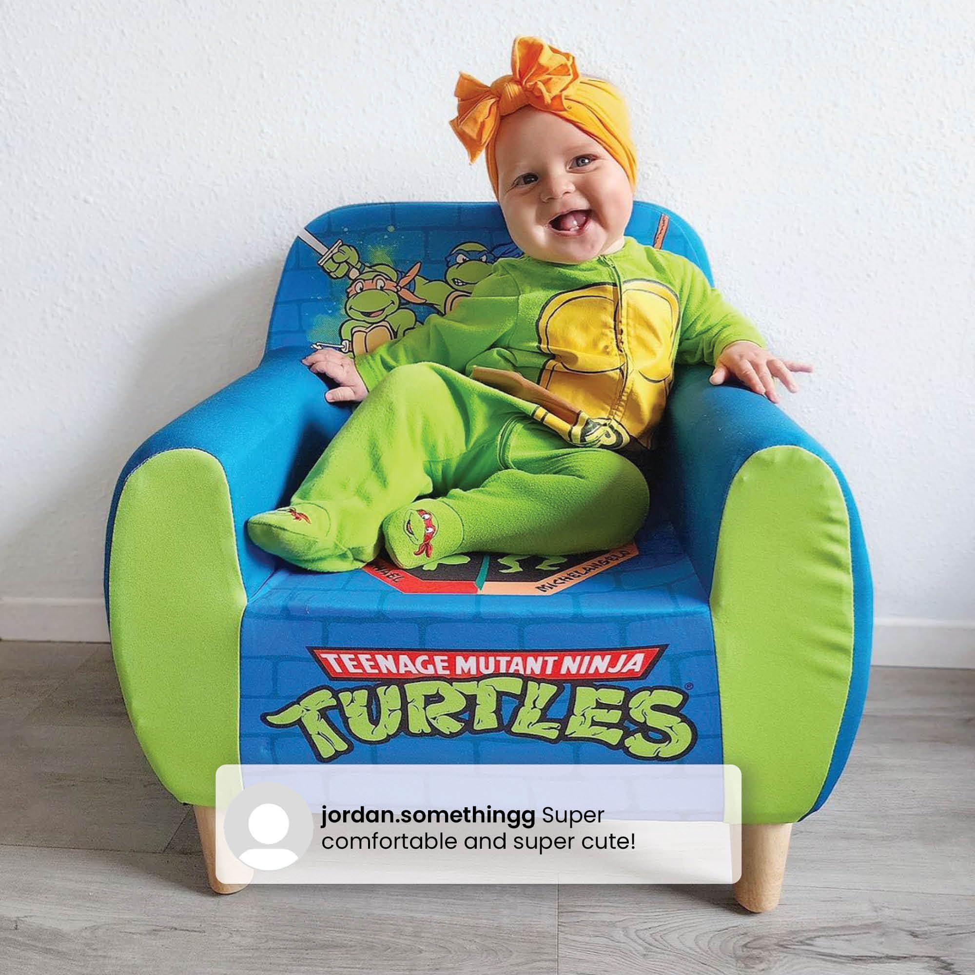 Delta Children Teenage Mutant Ninja Turtles Foam Chair for Kids, Green - Image 5