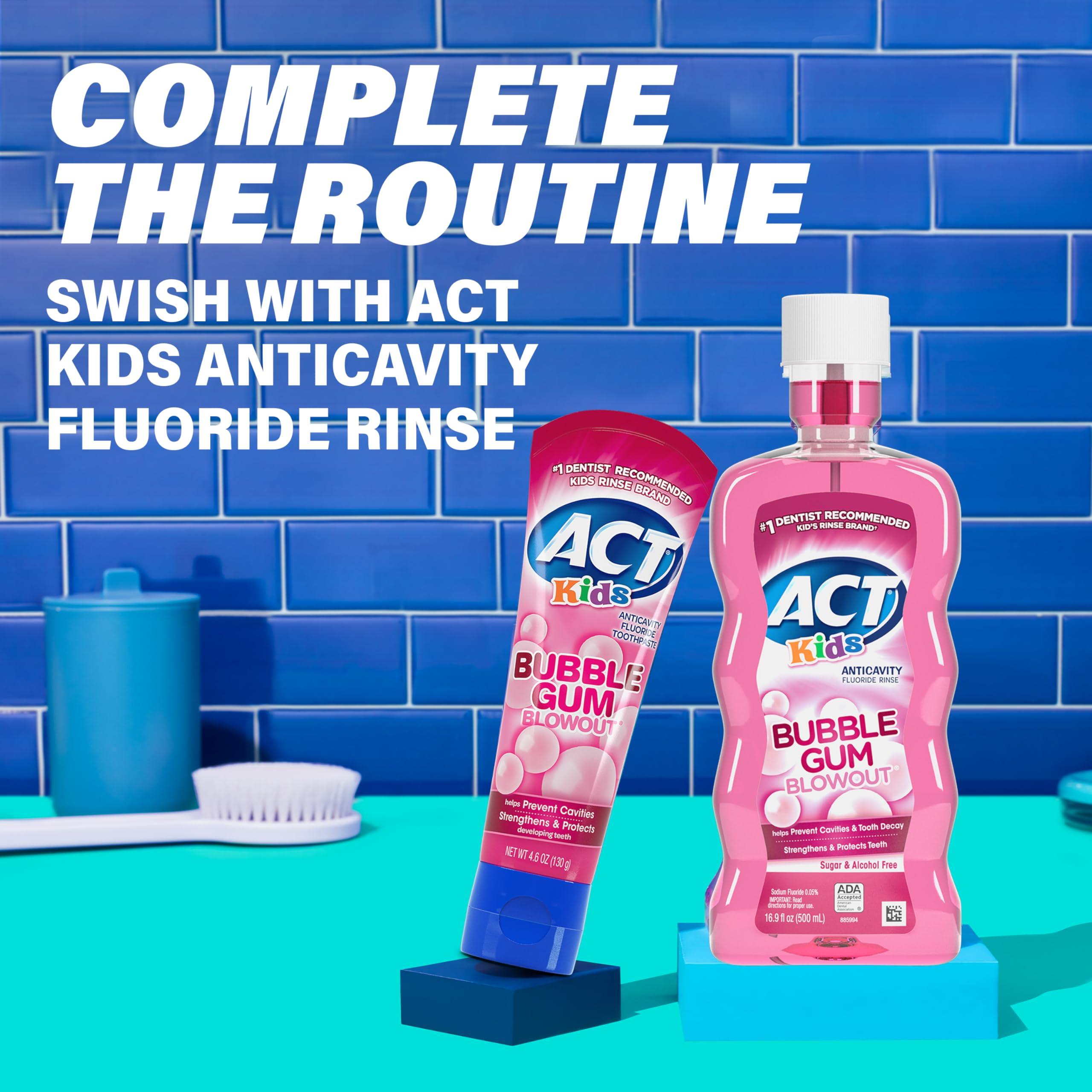 ACT Kids Anticavity Fluoride Toothpaste 4.6 oz. Bubble Gum Blowout - Image 7