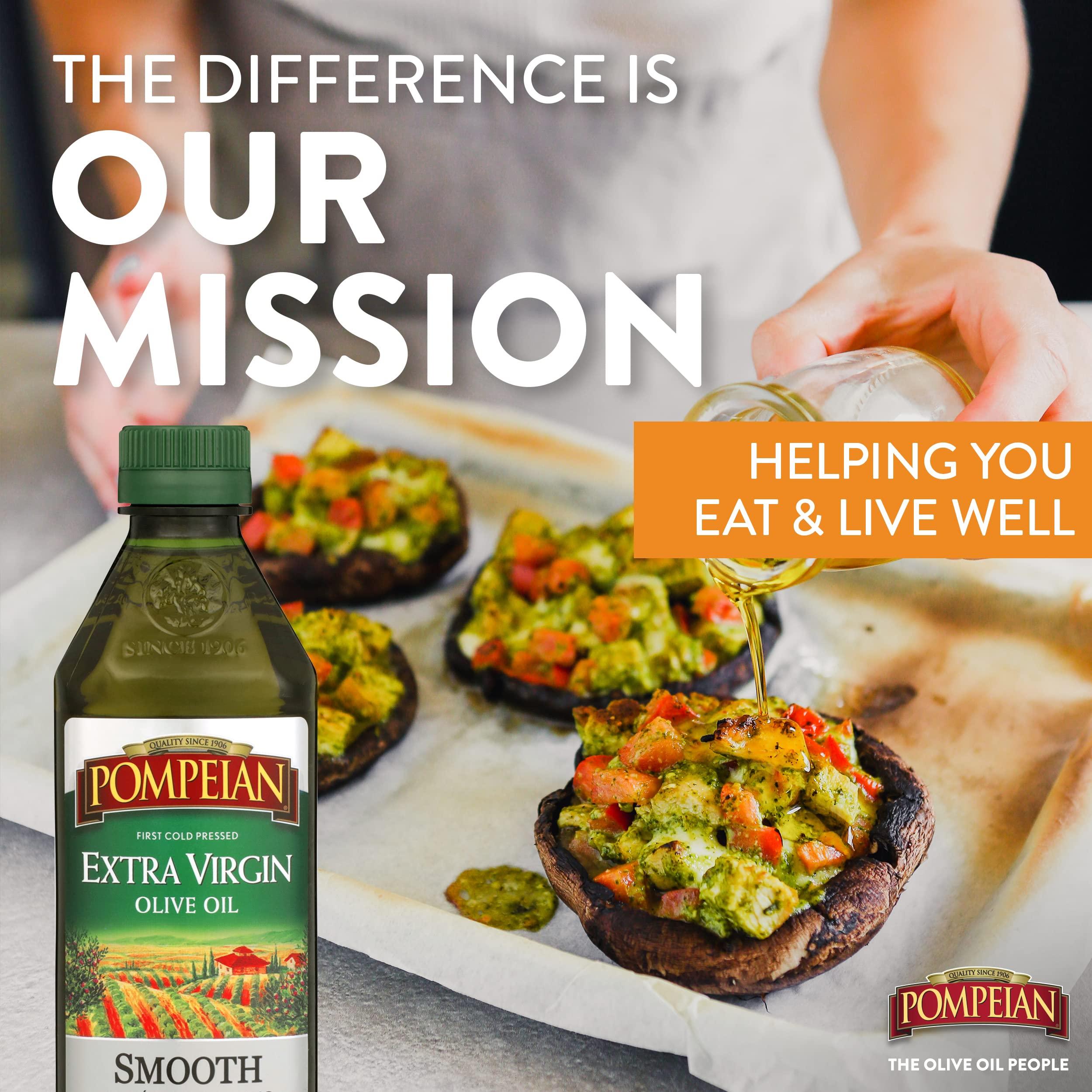 Pompeian Smooth Extra Virgin Olive Oil, Contains Polyphenols, First Cold Pressed, 16 FL Oz - Image 6