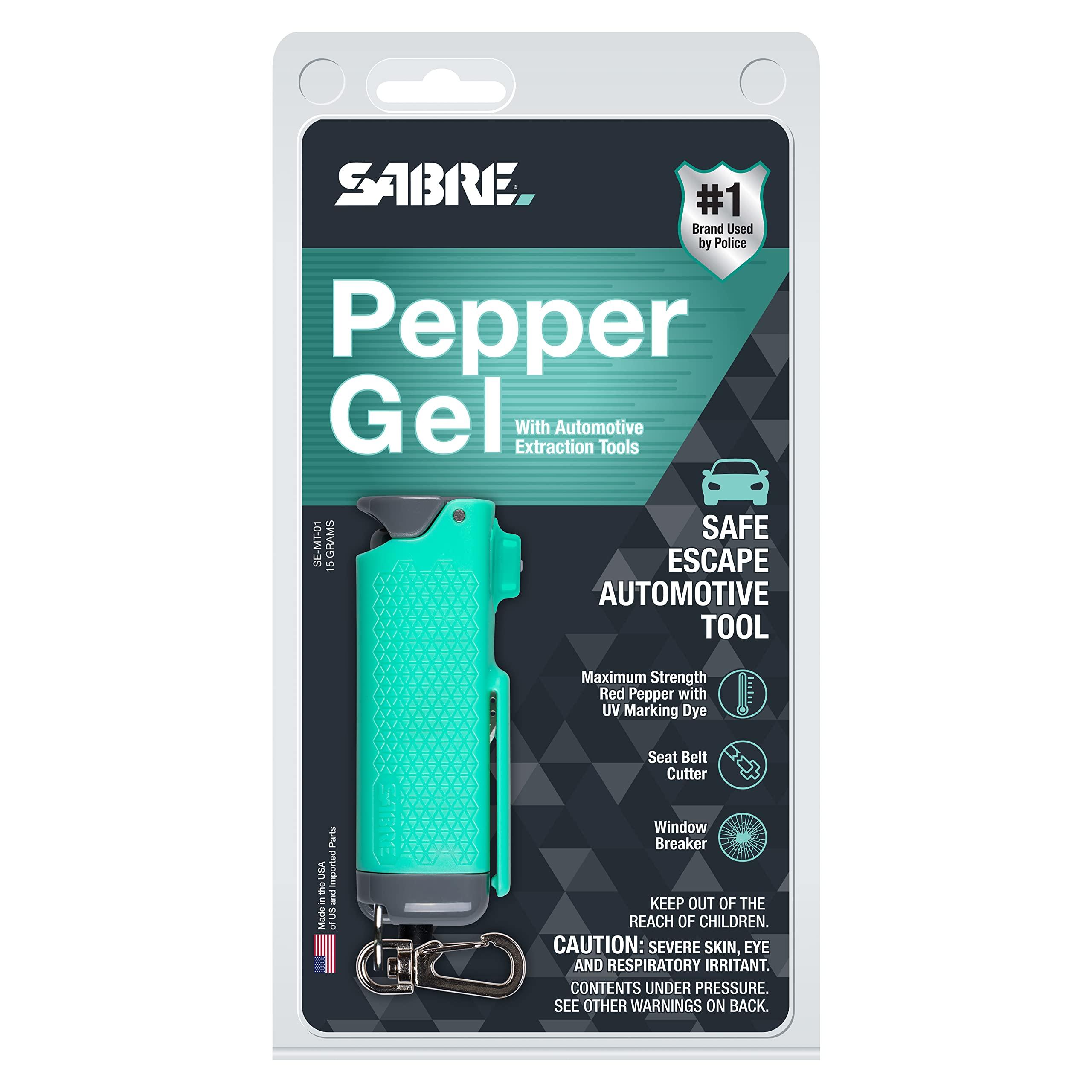 SABRE Safe Escape 3-In-1 Pepper Gel With Seat Belt Cutter & Window Breaker, Maximum Strength Pepper Spray, Snap Clip Keychain for Easy Carry & Fast Access, 0.54 fl oz, Easy to Use Fast Flip Top Safety - Image 9