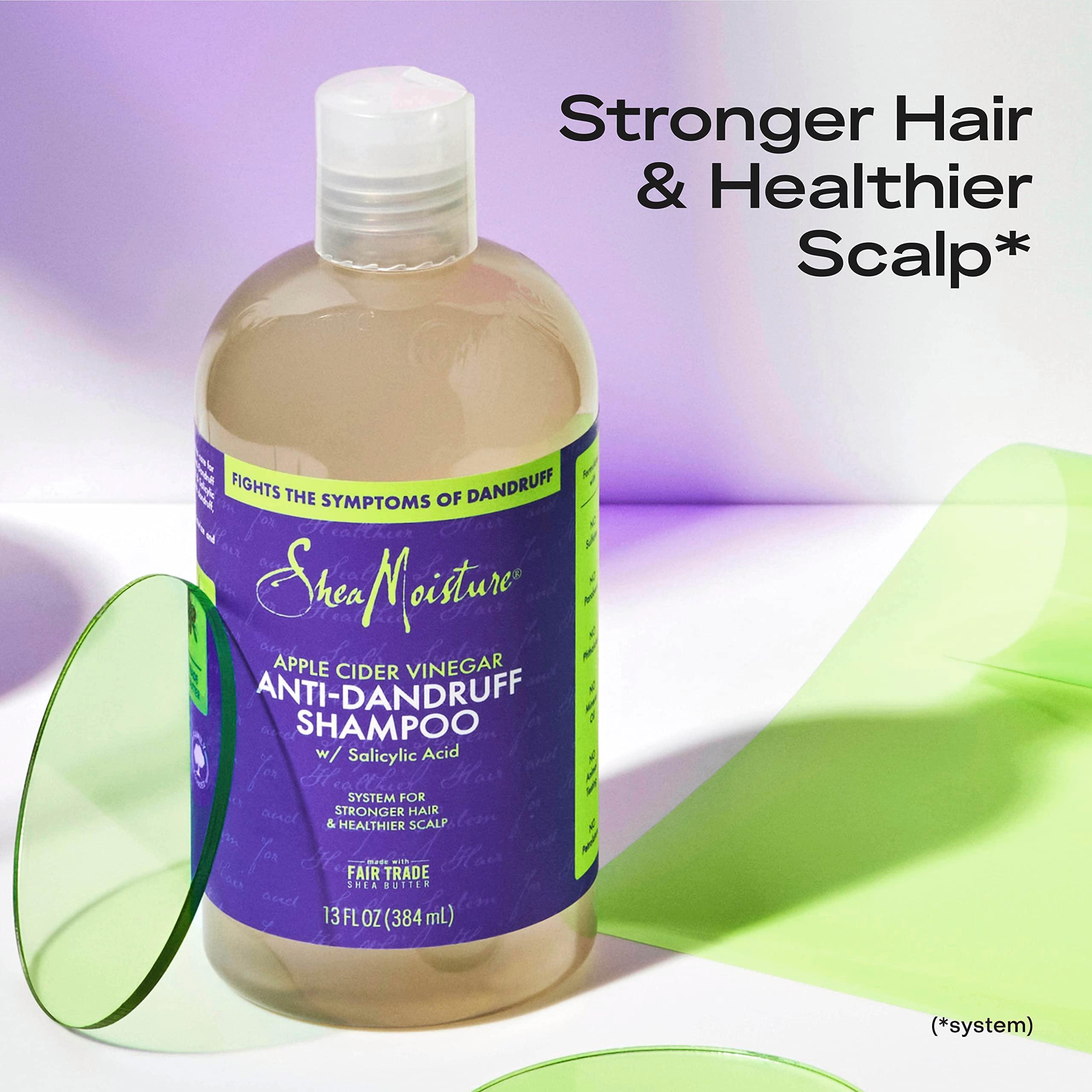SheaMoisture Hair Care System Anti-Dandruff Shampoo For Stronger Hair & Healthier Scalp Shampoo Formulated With Apple Cider Vinegar And Fair Trade Shea Butter 13oz - Image 9
