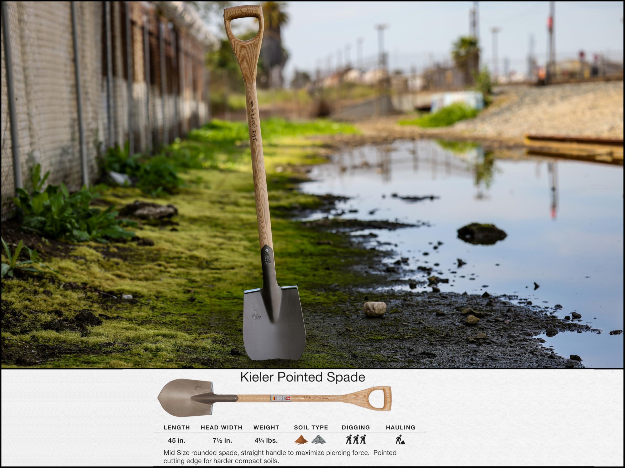 IDEALSPATEN - Made in Germany Since 1899 - Kieler Pointed Spade - D Handle Professional Cutting and Digging Spade 5.25lb - 45in (Kieler)#IS110 - Image 2