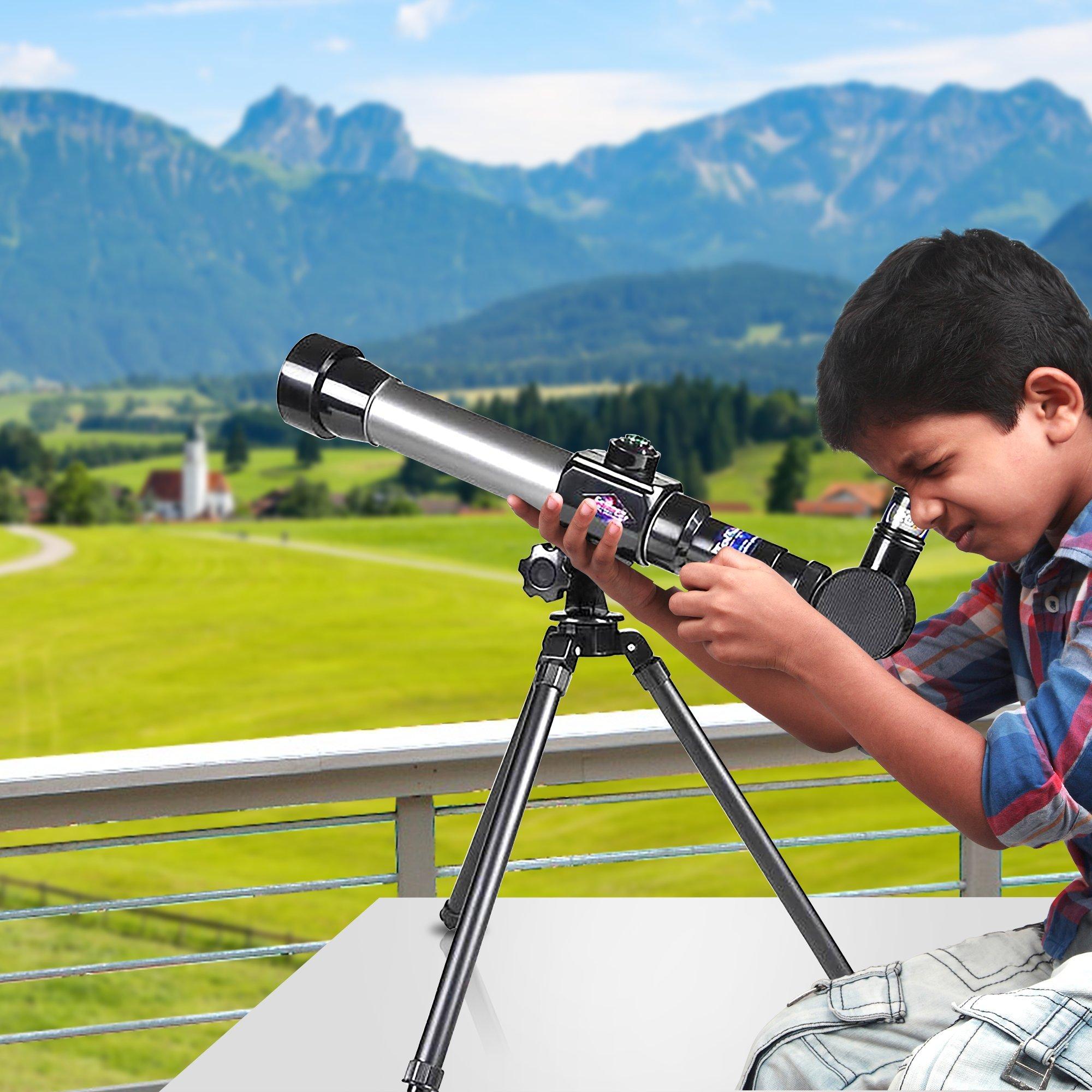 ArtCreativity Telescope for Starters - Includes Tripod Stand and 20x, 30x, 40x Eyepieces - Expensive Birthday Gifts for Kids Ages 3+ - Image 4