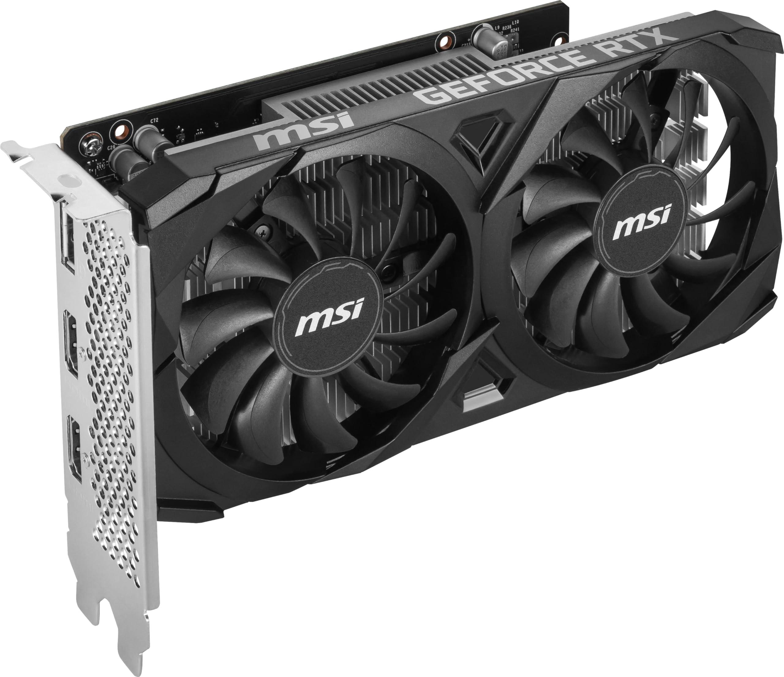 MSI Gaming RTX 3050 Ventus 2X 6G OC Graphics Card (NVIDIA RTX 3050, 96-Bit, Boost Clock: 1492 MHz, 6GB GDDR6 14 Gbps, HDMI/DP, Ampere Architecture) - Image 4