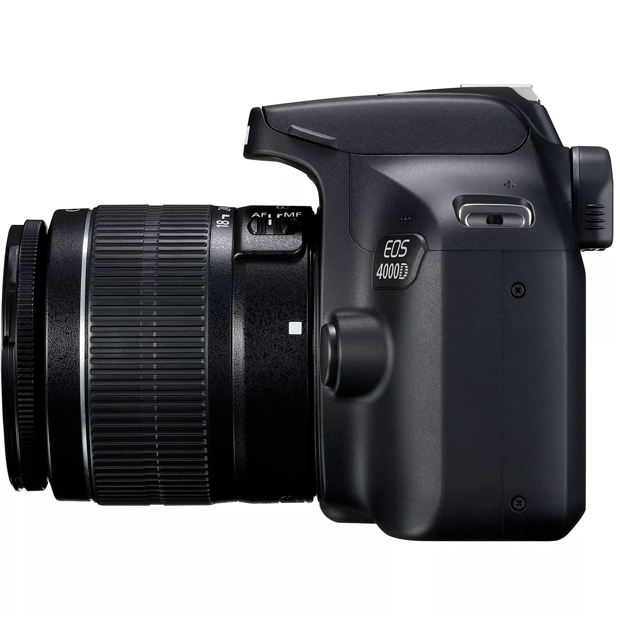 Canon EOS 4000D / Rebel T100 DSLR Camera w/EF-S 18-55mm F/3.5-5.6 Zoom Lens + 64GB Memory, Filters,Case, Tripod, Flash, and More (34pc Bundle) (Renewed) - Image 6