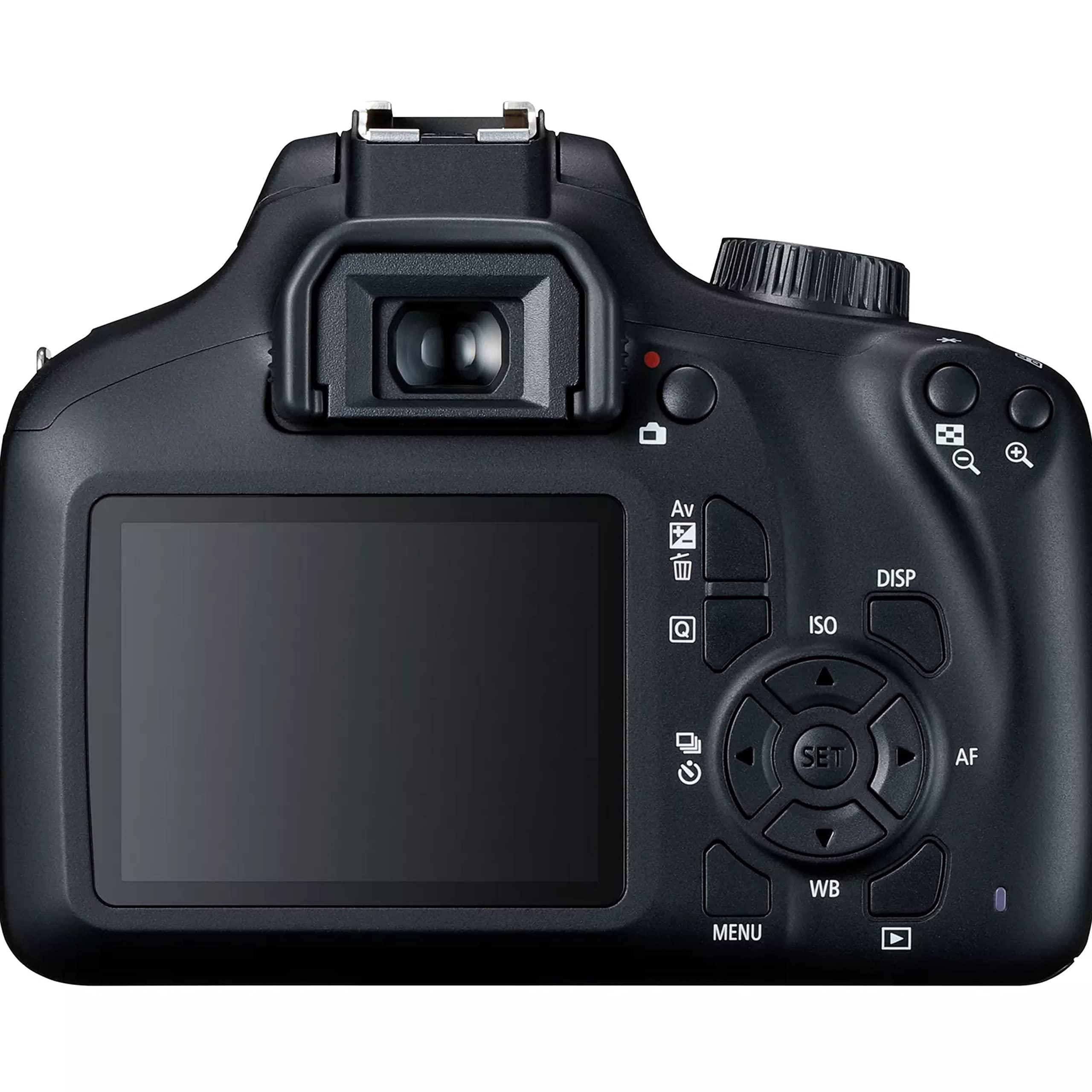 Canon EOS 4000D / Rebel T100 DSLR Camera w/EF-S 18-55mm F/3.5-5.6 Zoom Lens + 64GB Memory, Filters,Case, Tripod, Flash, and More (34pc Bundle) (Renewed) - Image 4
