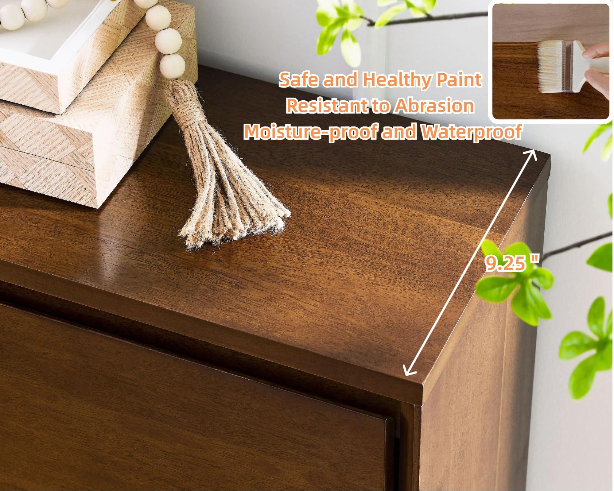 LKTART Mid Century Modern Sideboard Buffet Cabinet, Narrow Walnut Sideboard,Wood Storage Cabinet Credenza with 2 Doors for Living Room, Kitchen, Entryway, Hallway(9.25" D*39" L) - Image 7