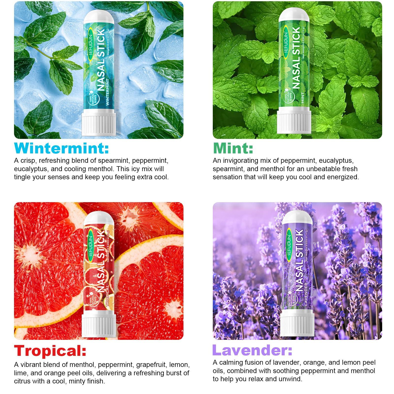 NIFEISHI Nasal Stick Boost Energy Set, Nose Inhaler Stick, Nasal Stick Inhaler for Daily Refreshment, Natural Mint Nasal Sticks for Breathing, 4pcs - Image 2