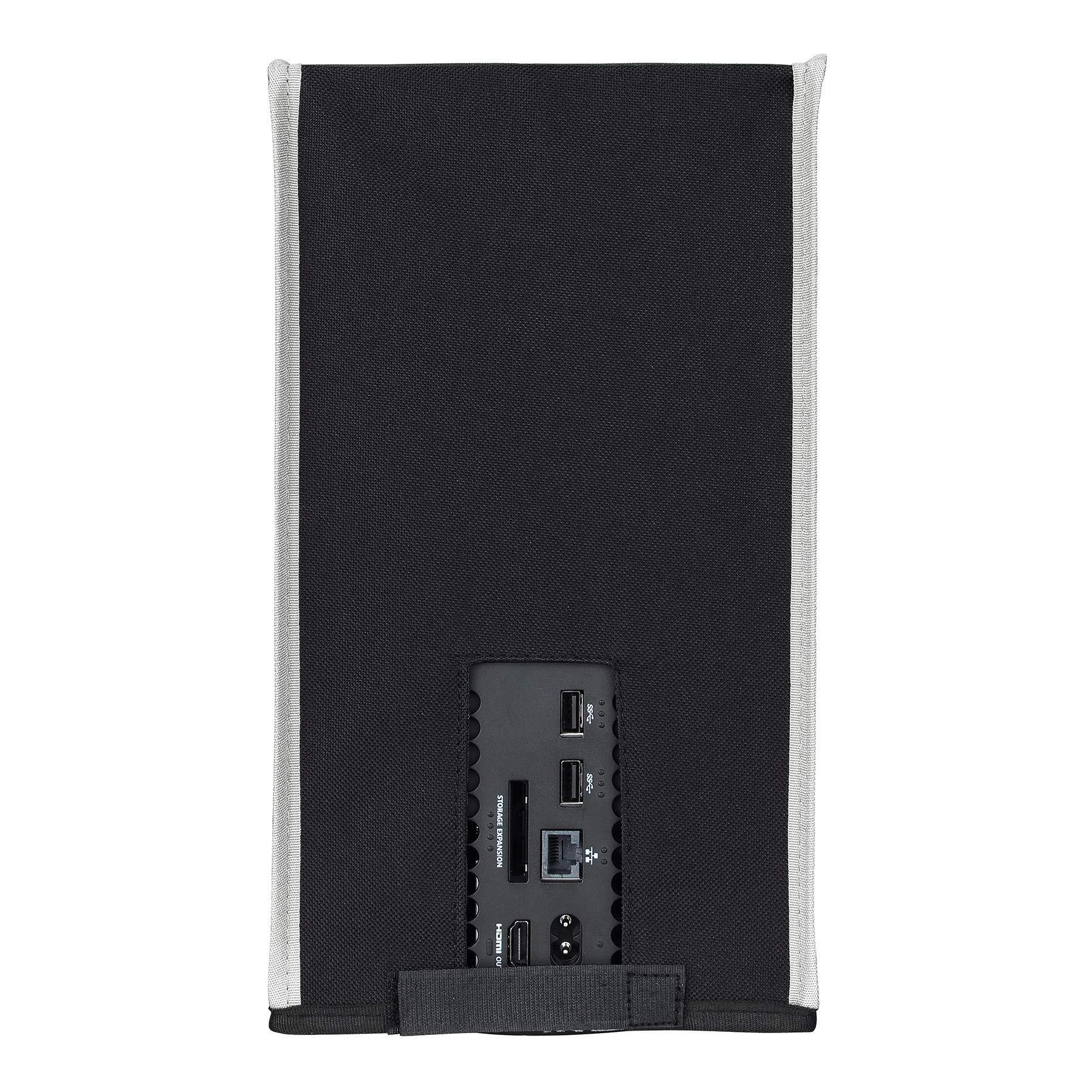 PlayVital Black Nylon Dust Cover for Xbox Series X Console, Soft Neat Lining Dust Guard, Anti Scratch Waterproof Cover Sleeve for Xbox Series X Console - Light Gray Trim - Image 9