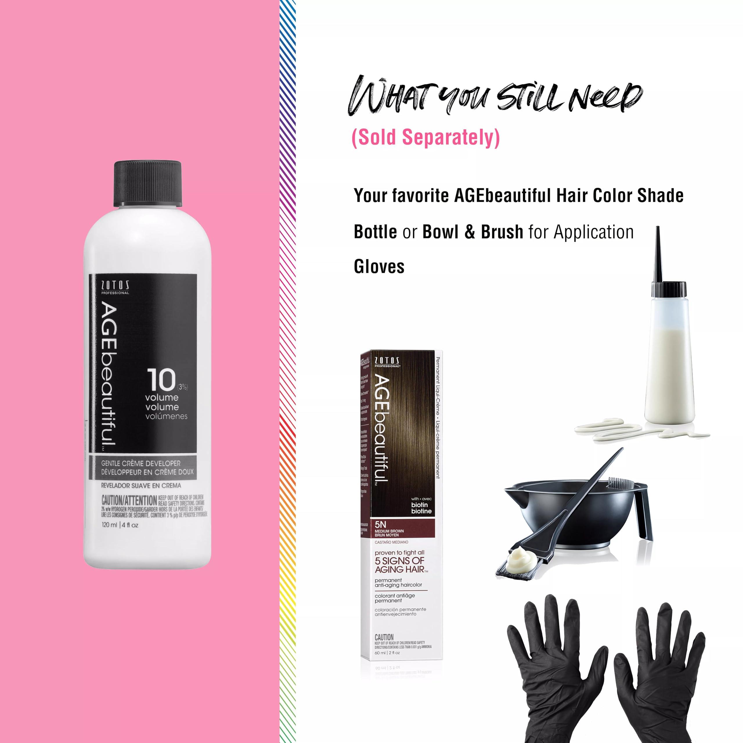 AGE beautiful Gentle Creme Hair Developers | For Permanent Hair Color Dyes, Toners, Lighteners | Professional Salon Coloring | Long Lasting Haircolor for Gray Coverage - Image 5