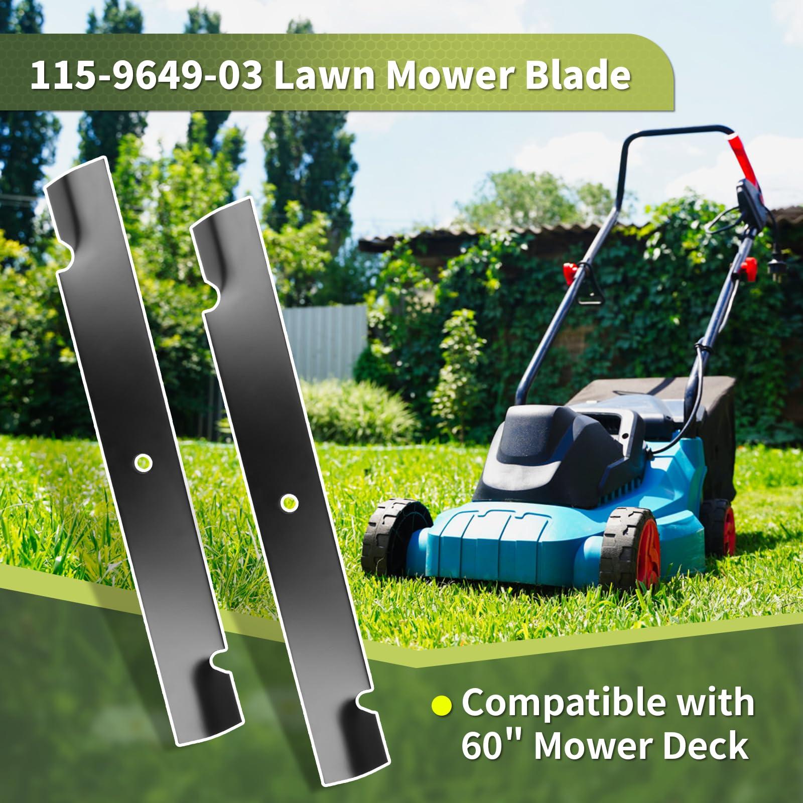 115-9649-03 105-7718-03 Lawn Mower Blades Fit for T oro 60 Inch Deck, High Lift Blades Compatible with Toro, Exmark, Titan ZX MX 6000 Timecutter 6000, Replaces 105-7718-03, 115-9649, 133-2127, 3 Pack - Image 6