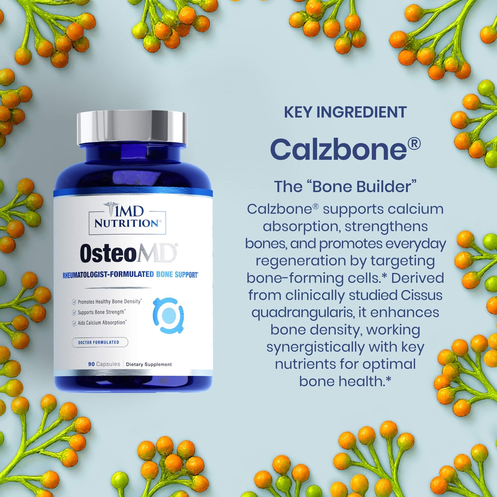 1MD Nutrition OsteoMD for Comprehensive Support - Supplement for Women and Men - Promote Density w/Vitamin D - Hydroxyapatite w/Vitamin D3 & K2-90 Capsules - Image 6