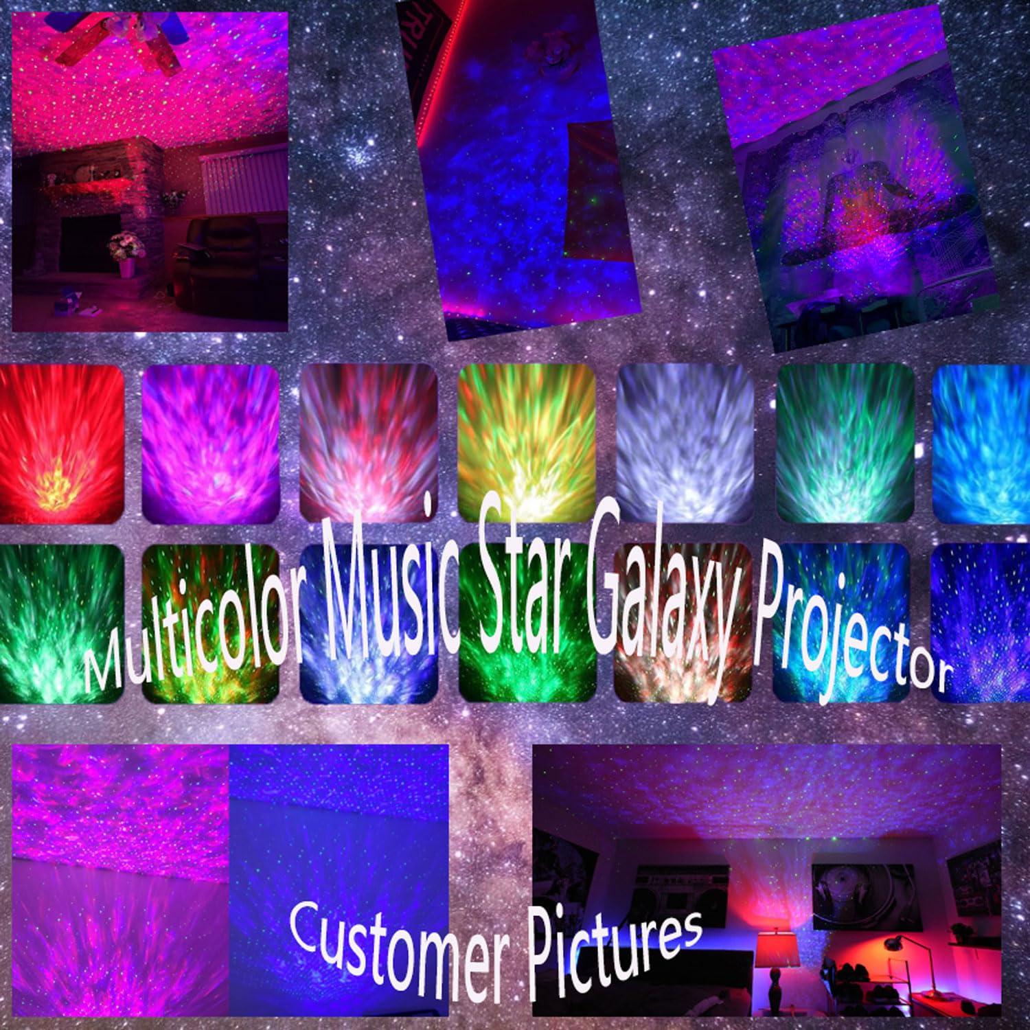 Galaxy Projector,Star Projector with Timer and Remote Control,Multiple Colors LED Night Light Galaxy Projector for Bedroom with Bluetooth Speaker Nebula Lamp for Adults,Kids,Yoga,Party, Room Decor - Image 3