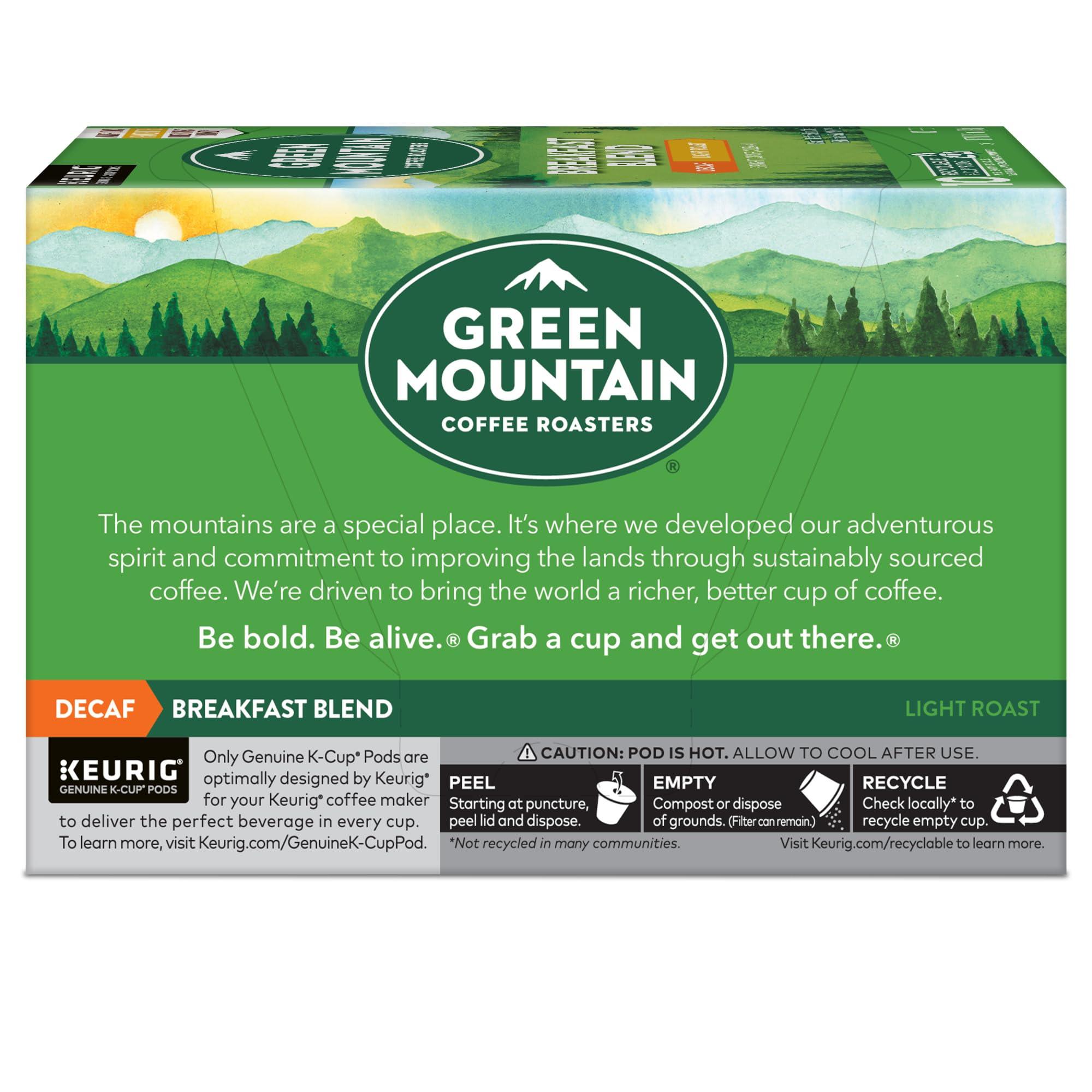 Green Mountain Coffee Roasters Breakfast Blend Decaf, Keurig Single Serve K-Cup Pods, Light Roast Coffee, 60 Count, (6 Packs of 10) - Image 14