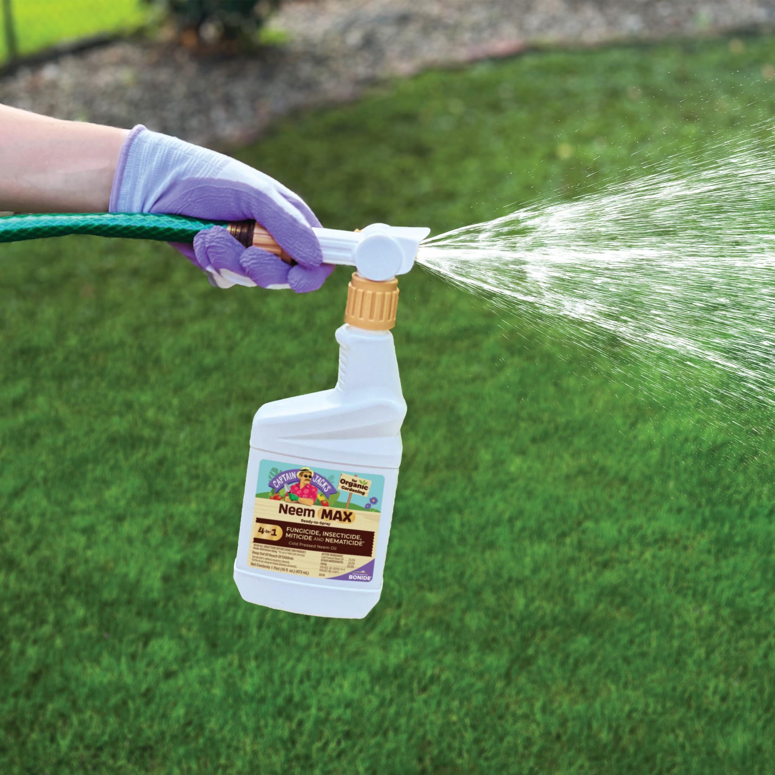 Bonide Captain Jack's Neem Max, 16 oz Ready-to-Spray Cold Pressed Neem Oil, Multi-Purpose Insecticide, Fungicide, Miticide and Nematicide for Organic Gardening - Image 2