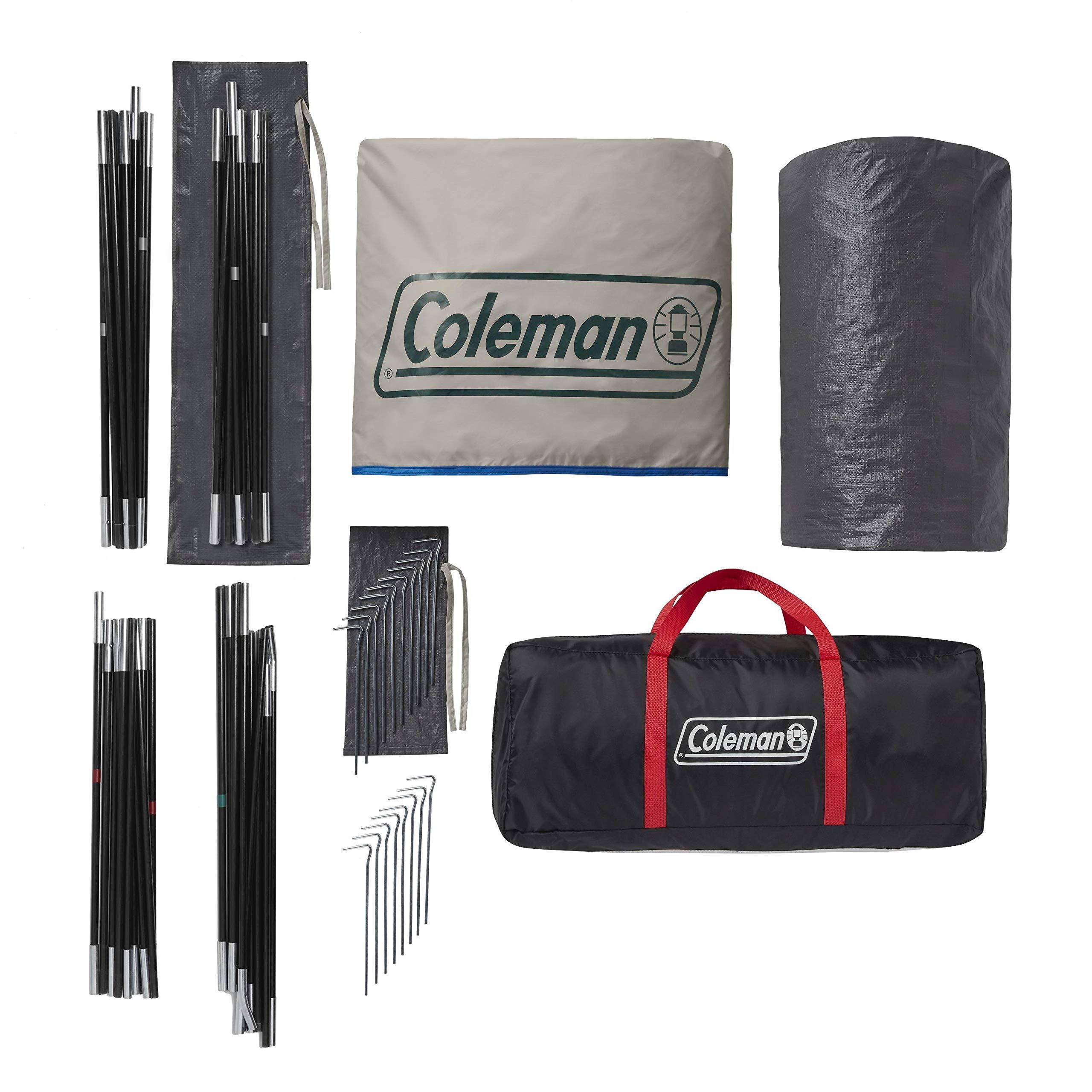 Coleman Cabin Camping Tent with Screened Porch 4/6 Person Weatherproof Tent with Enclosed Screened Porch Option Includes Rainfly Carry Bag Extra Storage and 10 Minute Setup - Image 12