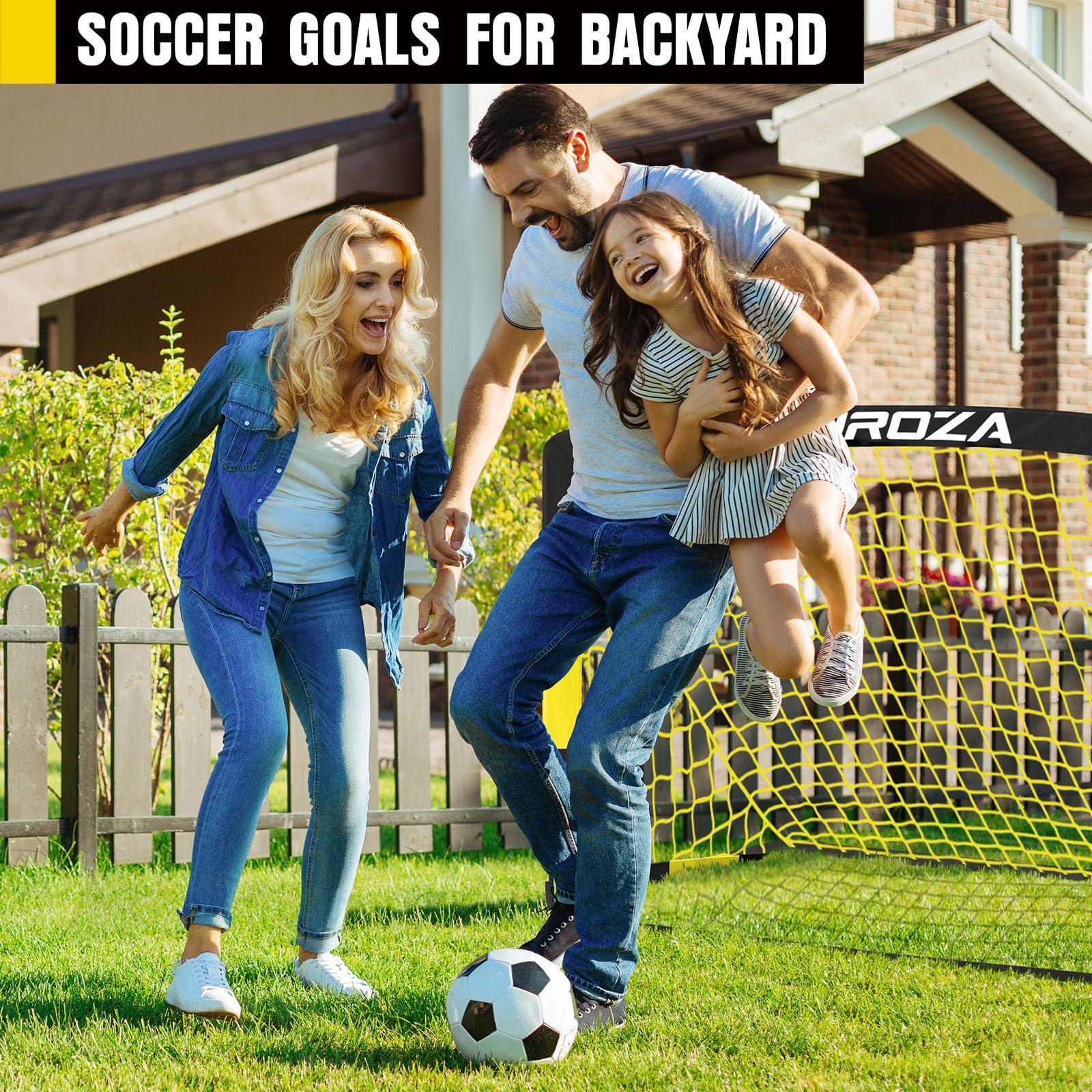 Kids Soccer Goals for Backyard Set, 2 Pack of Portable Pop Up Soccer Nets with Soccer Ball, Cones, Complete Training Equipment for Youth, Toddler Outdoor Sports Games - Image 6