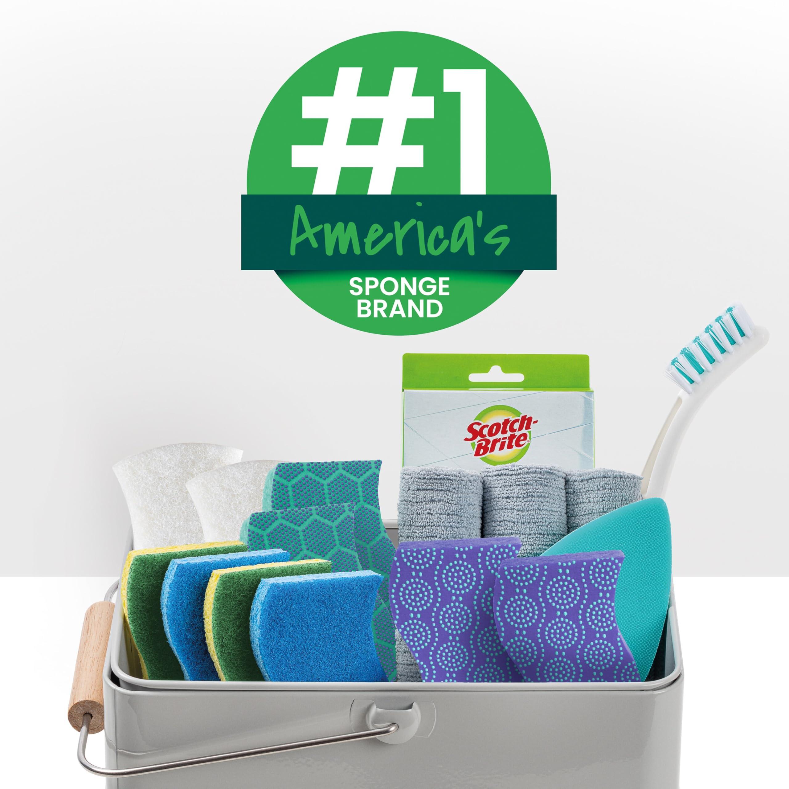Scotch-Brite Zero Scratch Scrub Sponge, 9 Kitchen Sponges for Cleaning Around the Home, Bathroom & More, Effective + Gentle Dish Scrubber, Best for Nonstick Pots and Pans, Safe on Most Surfaces - Image 10