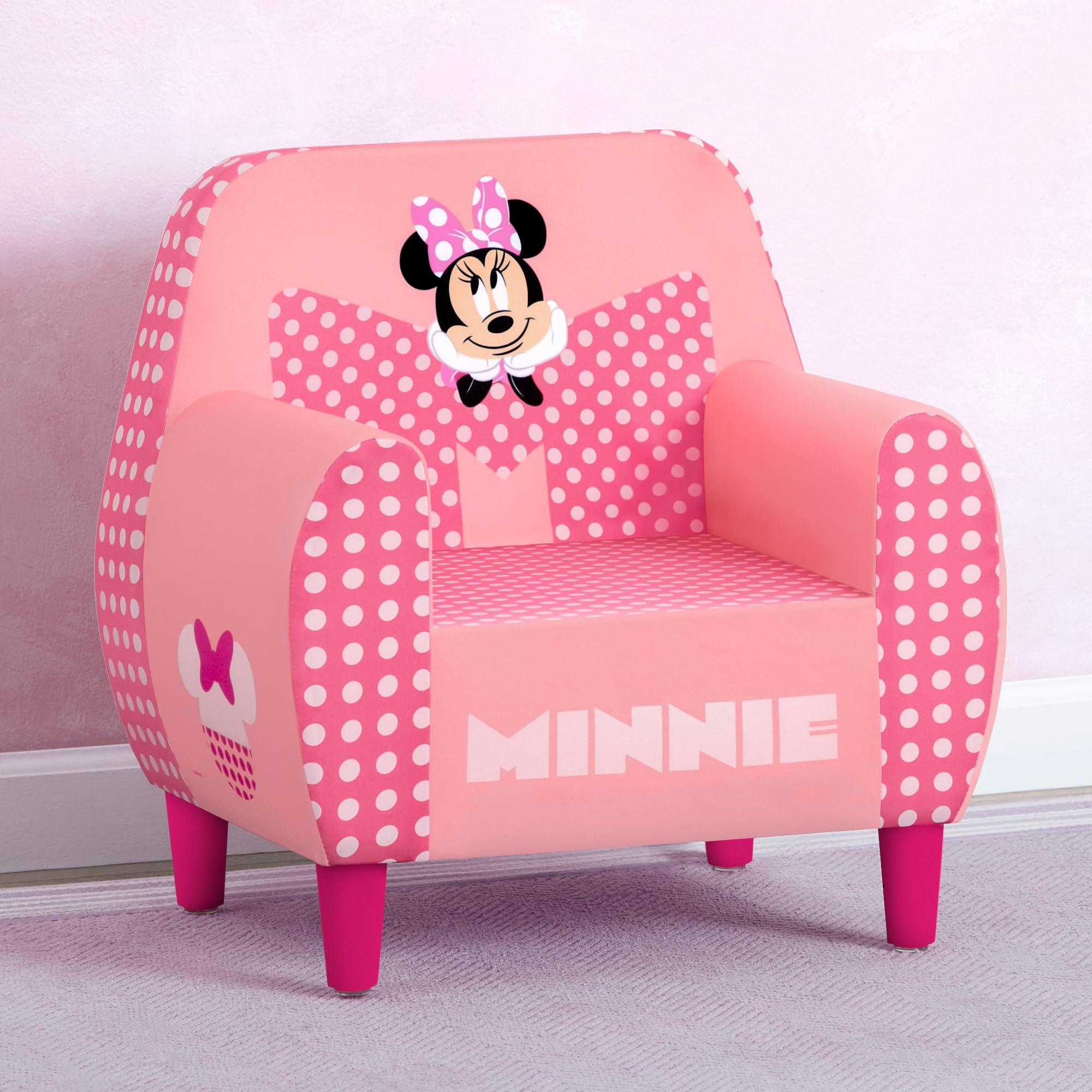 Delta Children - Disney Minnie Mouse Foam Chair for Kids, Pink - Image 2