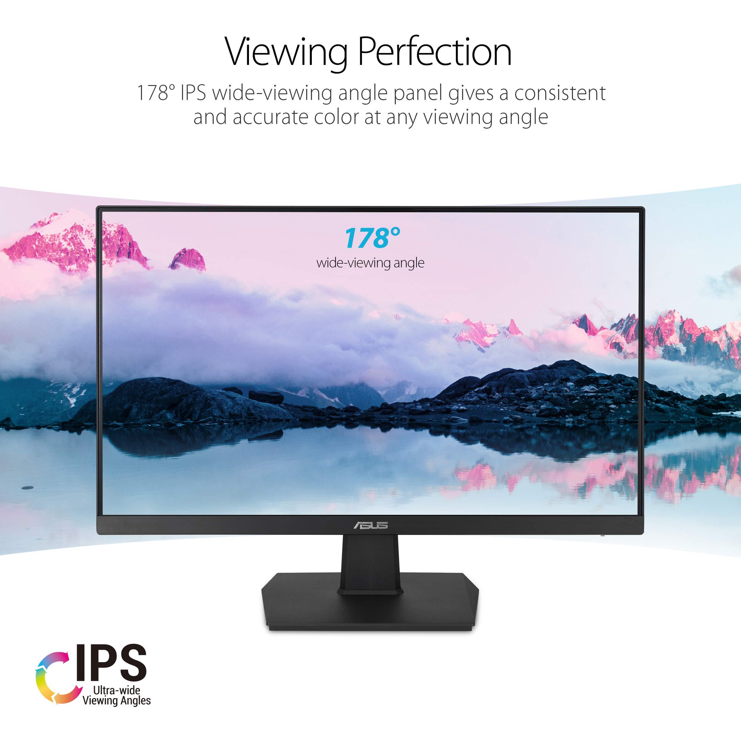 ASUS VA27EHE 27” Eye Care Monitor Full HD (1920 x 1080) IPS 75Hz Adaptive-Sync HDMI D-Sub Frameless,Black - Image 3