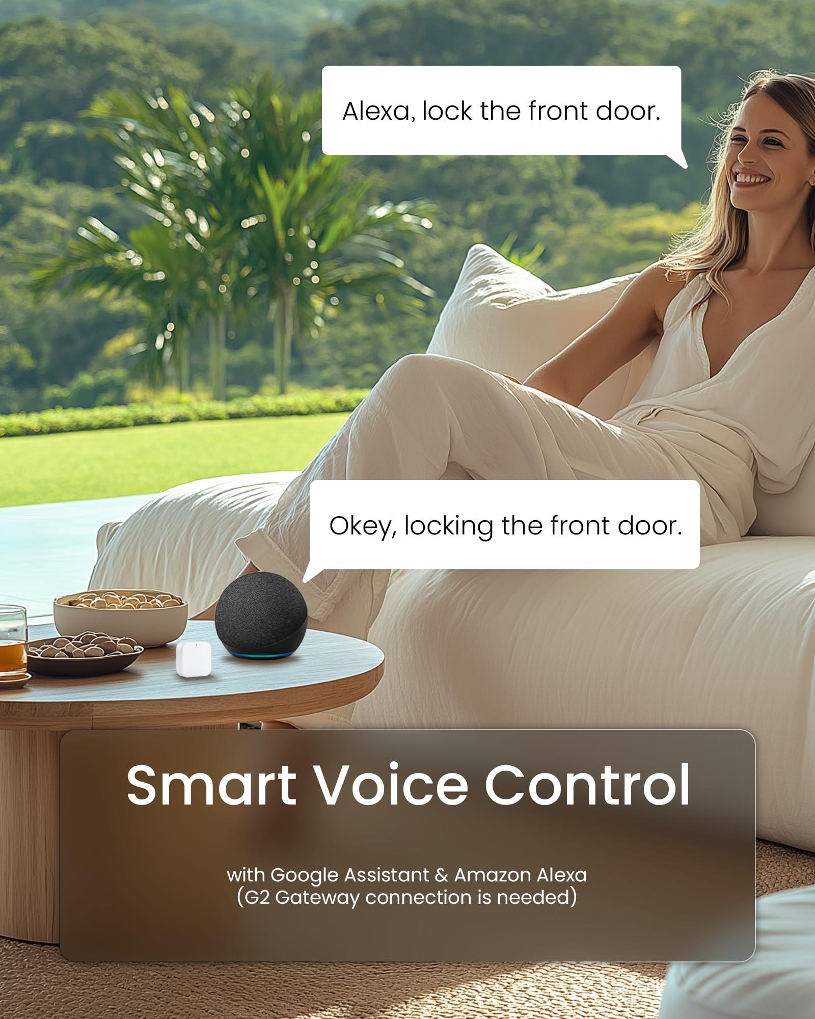 DESLOC B200 Fingerprint Smart Door Lock, Keyless Entry Door Lock, App Control, Smart Locks for Front Door, Smart Deadbolt Lock, Touchscreen Keypad, Emergency Power Port, 12 Months Battery, IP54 - Image 8