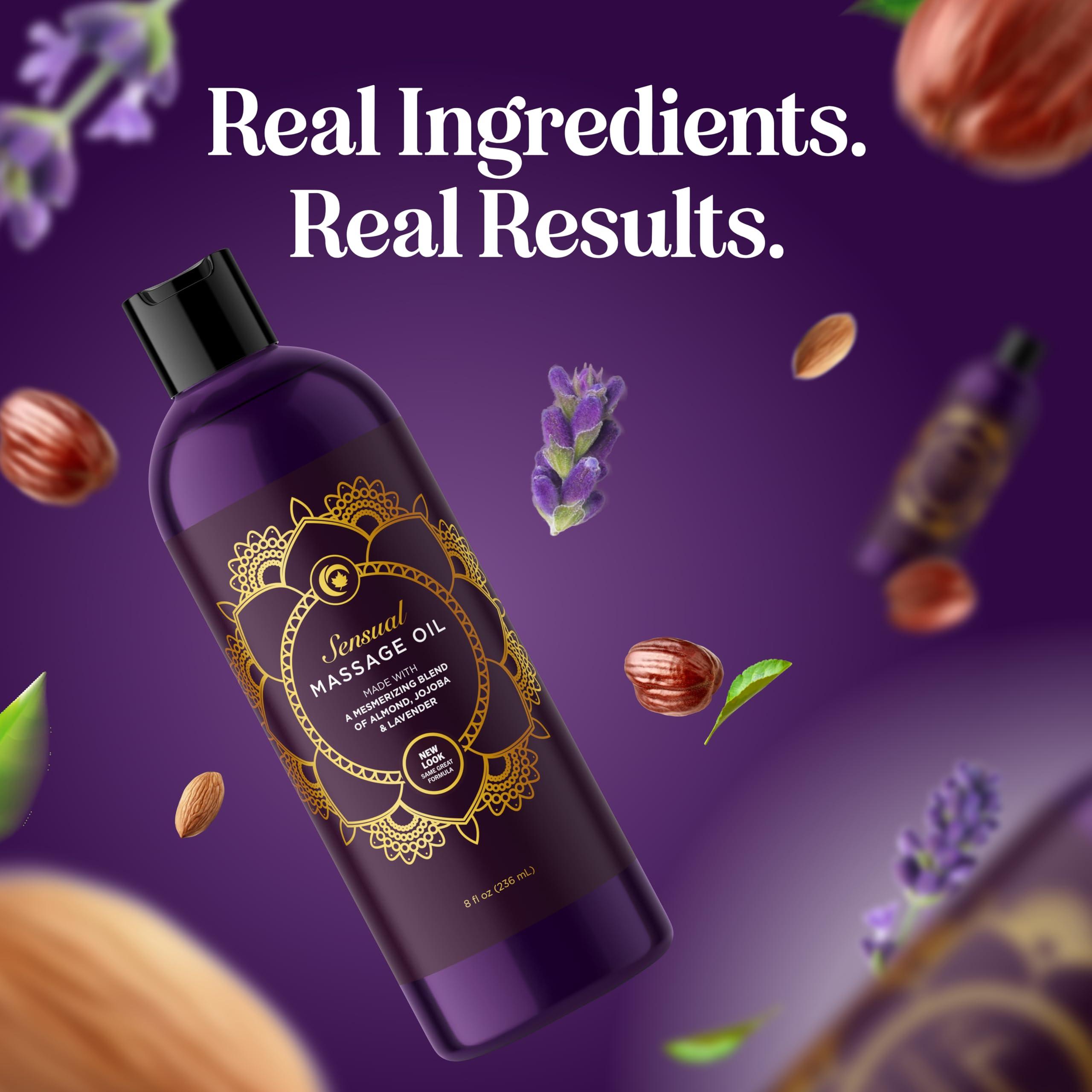 Aromatherapy Sensual Massage Oil for Couples - Relaxing Lavender Massaging Oil for Massage Therapy with Vitamin E Jojoba & Sweet Almond - Naturally Scented Vegan Non GMO & Gluten Free (8 Fl Oz) - Image 11