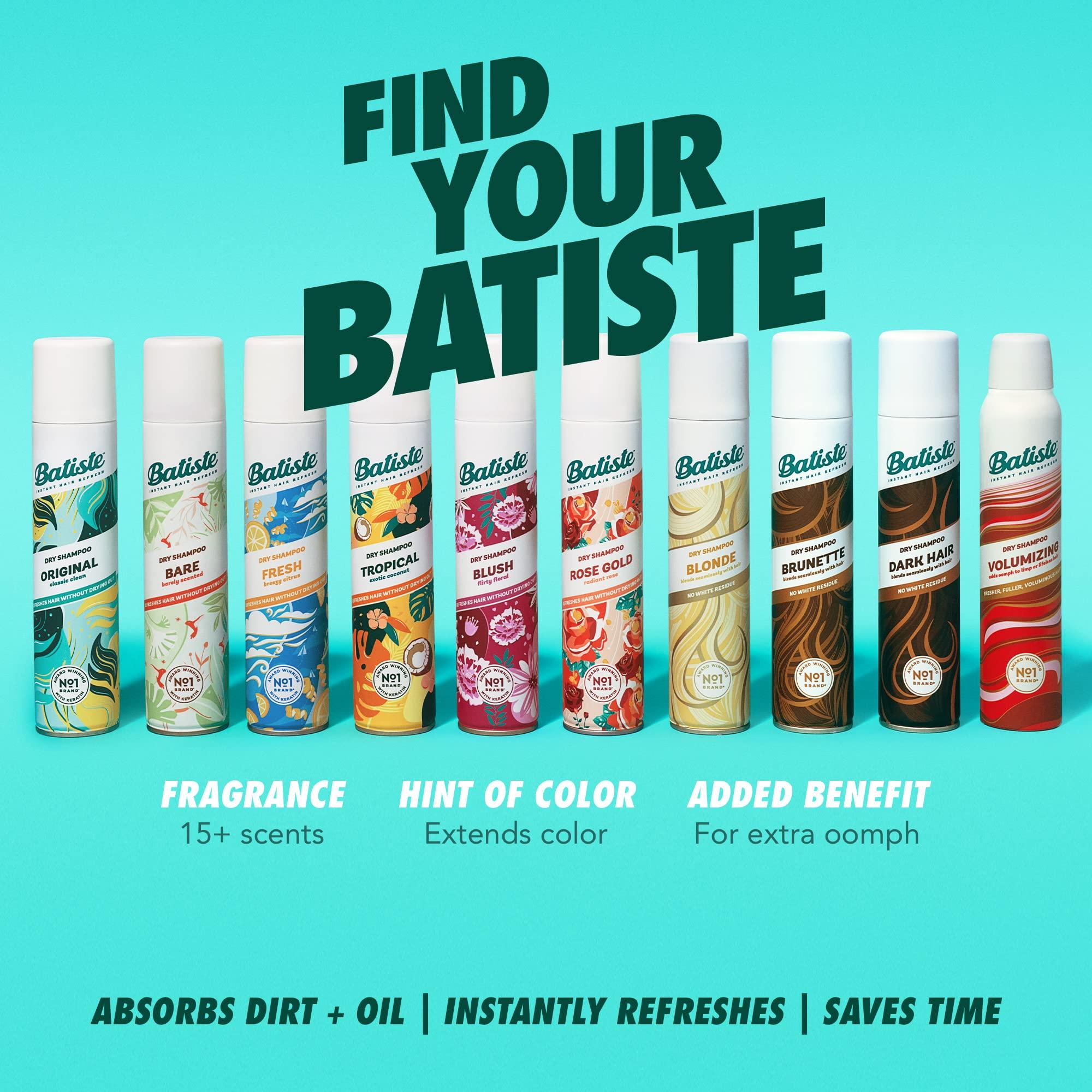 Batiste Dry Shampoo, Original Fragrance Classic Clean, Refresh Hair and Absorb Oil Between Washes, Waterless Shampoo for Added Hair Texture and Body, 5.71 oz - Image 7