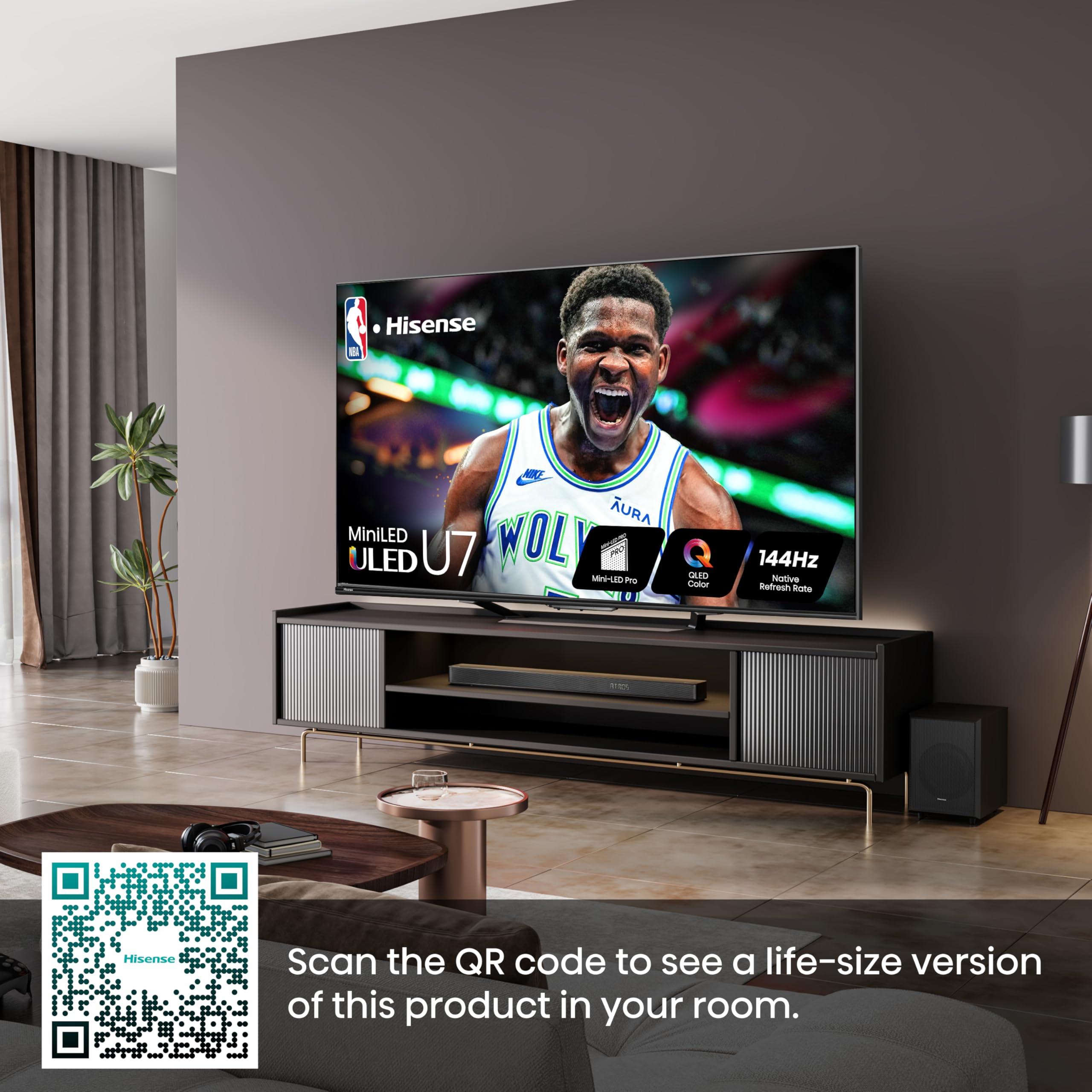 Hisense 65-Inch Class U7 Series Mini-LED ULED 65U7N, QLED, Full Array Local Dimming, Google Smart TV, Alexa Compatibility, 144Hz Game Mode Pro, VRR, 4K UHD, 2024 Model, Dolby Vision IQ, Dolby Atmos - Image 4