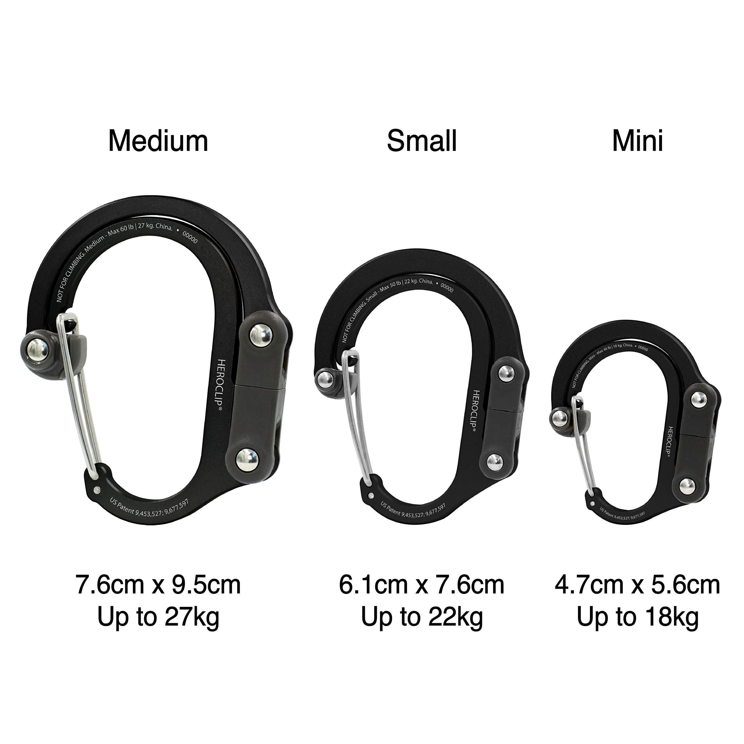 GEAR AID HEROCLIP Carabiner Clip and Hook (Mini) for Travel, Luggage, and Small Bags - Image 6