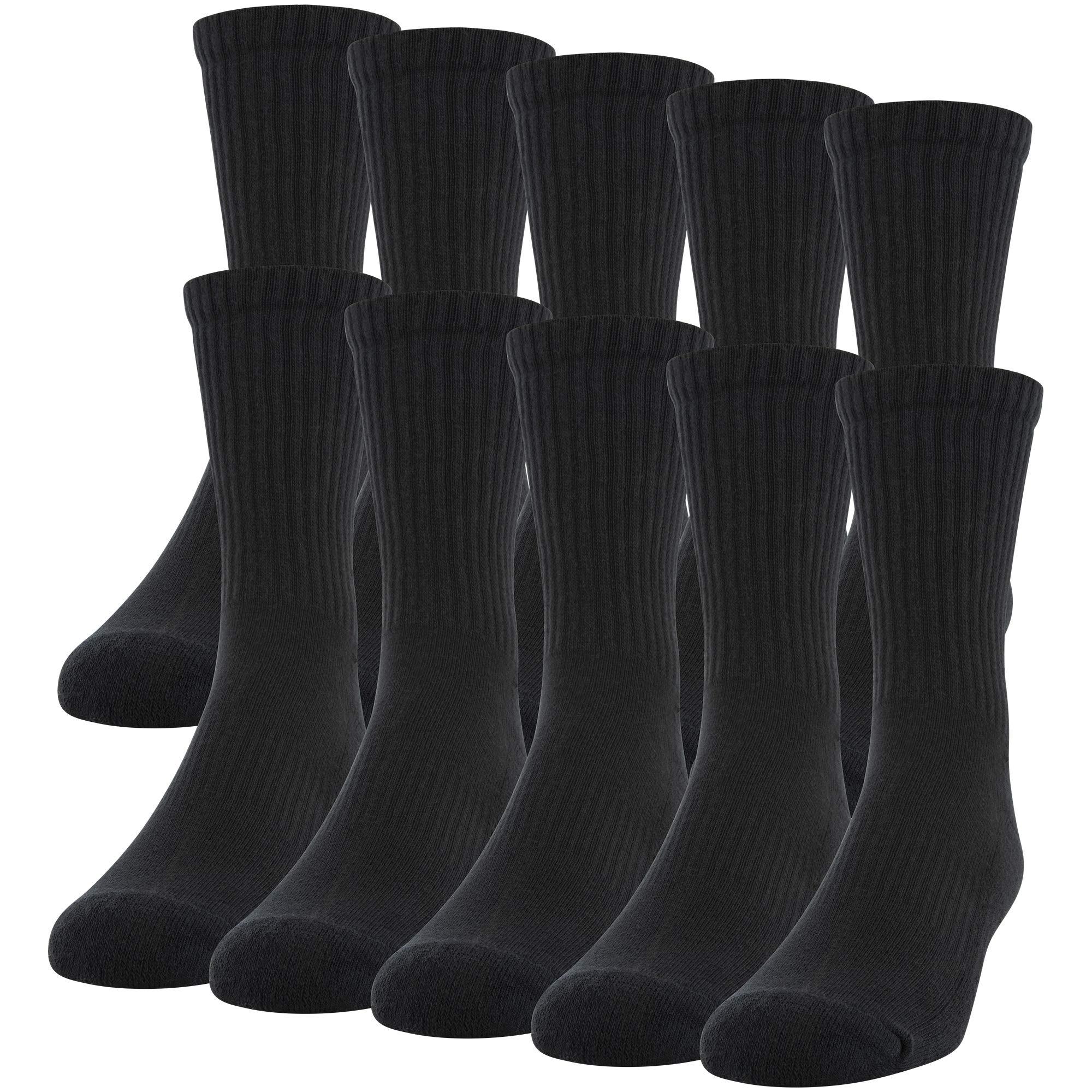 Gildan Men's Active Cotton Crew Socks, 10-pairs