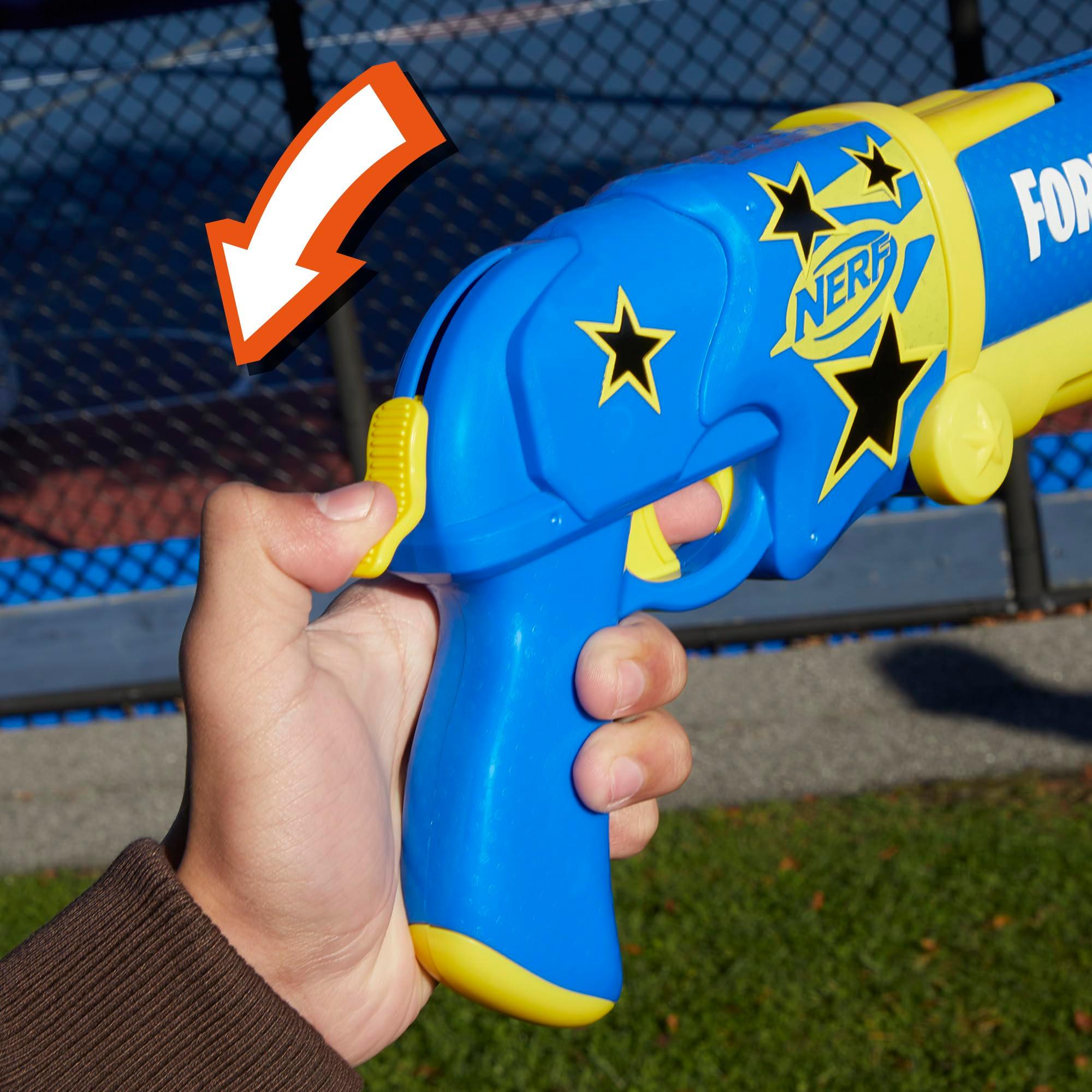 Nerf Fortnite Half Tone Hero Blaster, Bonus Code to Unlock Half Tone Hero Wrap in The Game, Break Open Loading, 12 Nerf Elite Darts, Fortnite Gifts (Amazon Exclusive) - Image 11