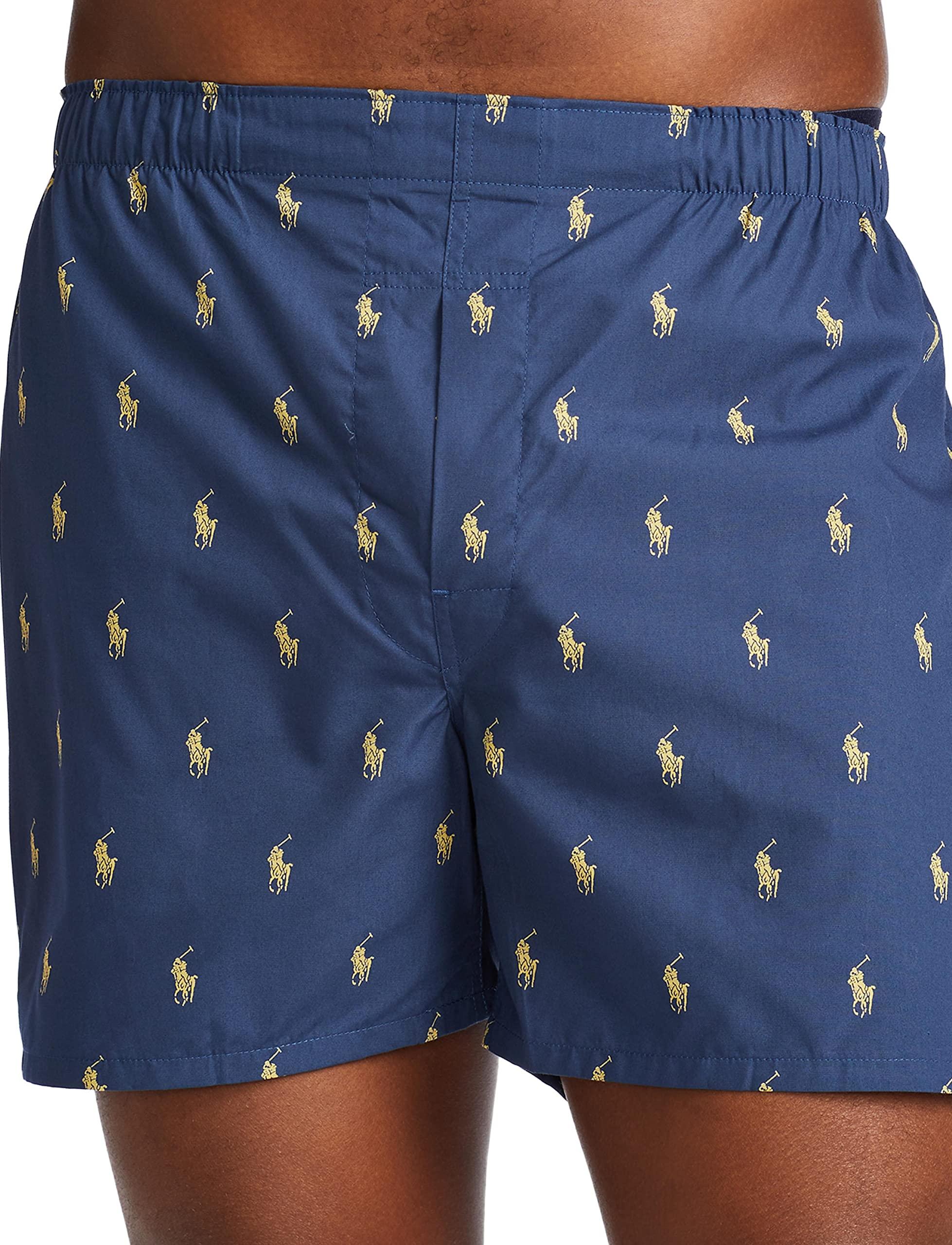POLO RALPH LAUREN Men's Classic Fit Cotton Woven Boxers, 3 Pack - Image 6