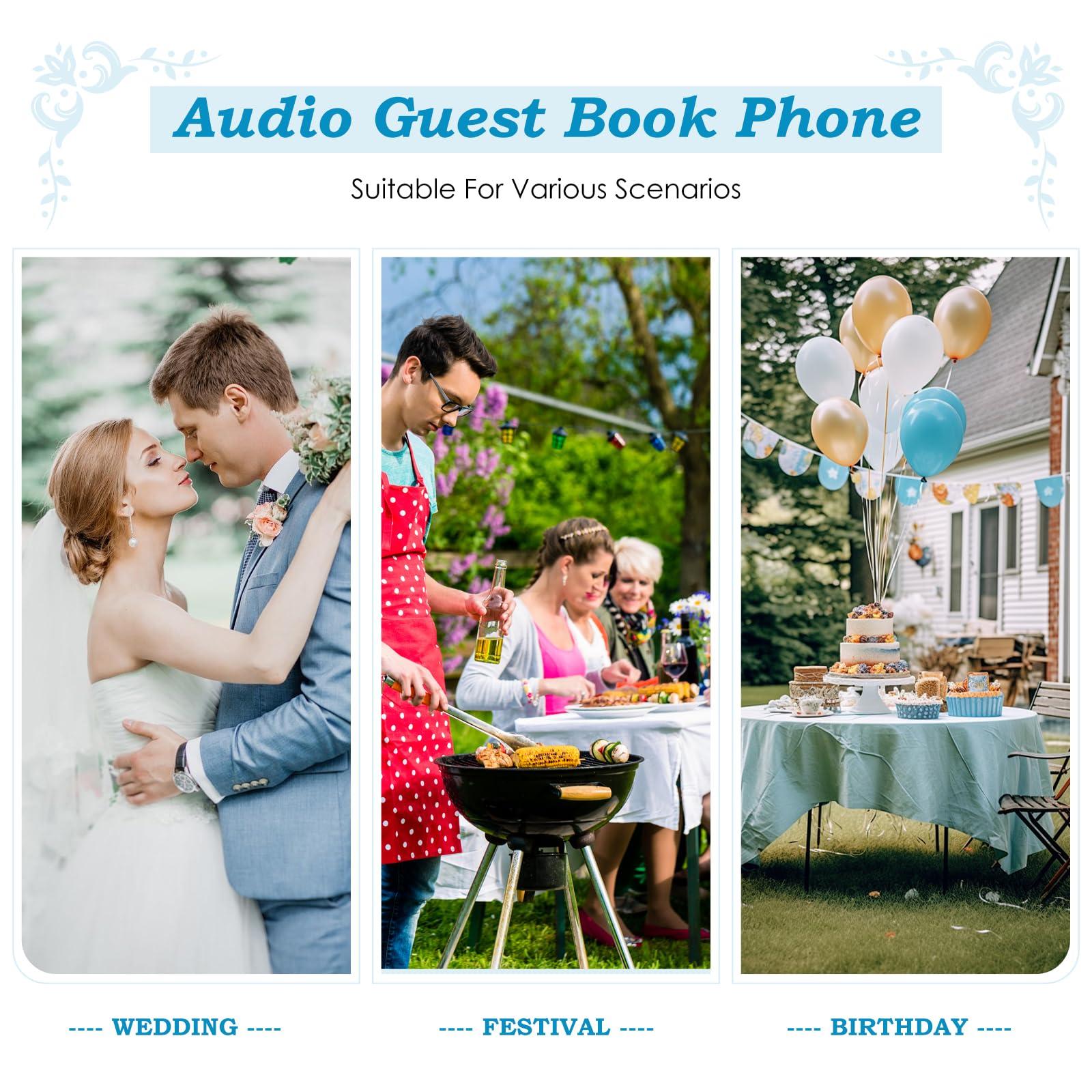 Audio Guest Book Wedding Phone (White) - Image 4