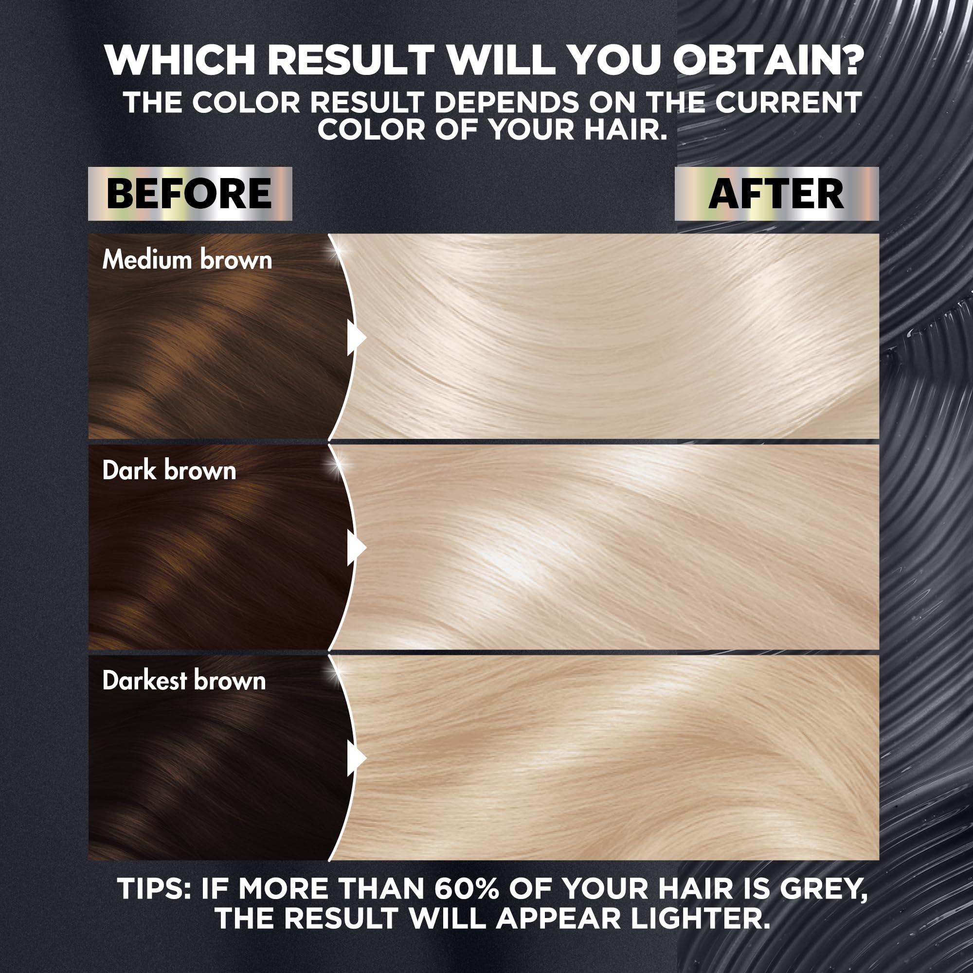Garnier Hair Color Nutrisse Ultra Color Nourishing Crème, PL3 Ultra Cool Platinum (Charcoal), Permanent Hair Dye, 1 Count (Packaging May Vary) - Image 3