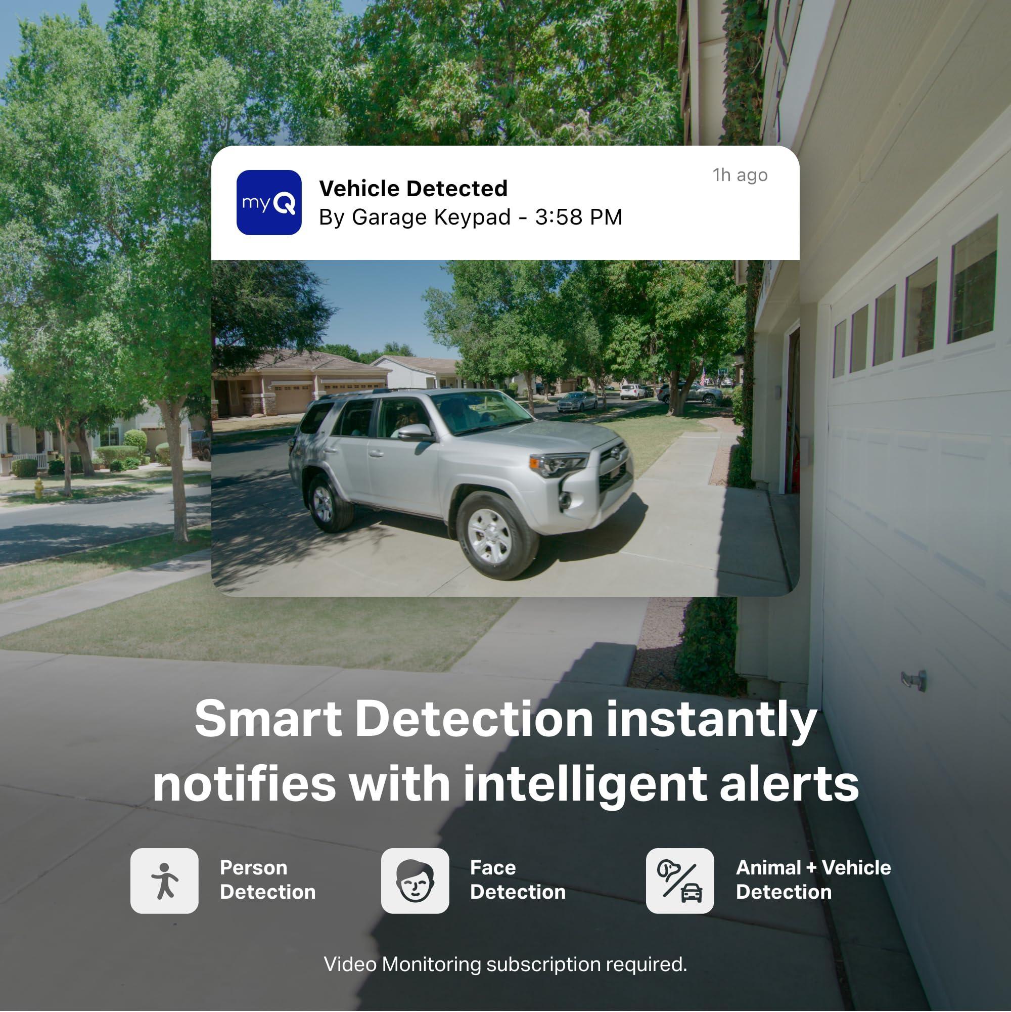 myQ Smart Garage Door Video Keypad with Wide-Angle Camera,Customizable PIN Codes,and Smartphone Control–Take Charge of Your Garage Access Works with Chamberlain, LiftMaster and Craftsman openers,White - Image 7