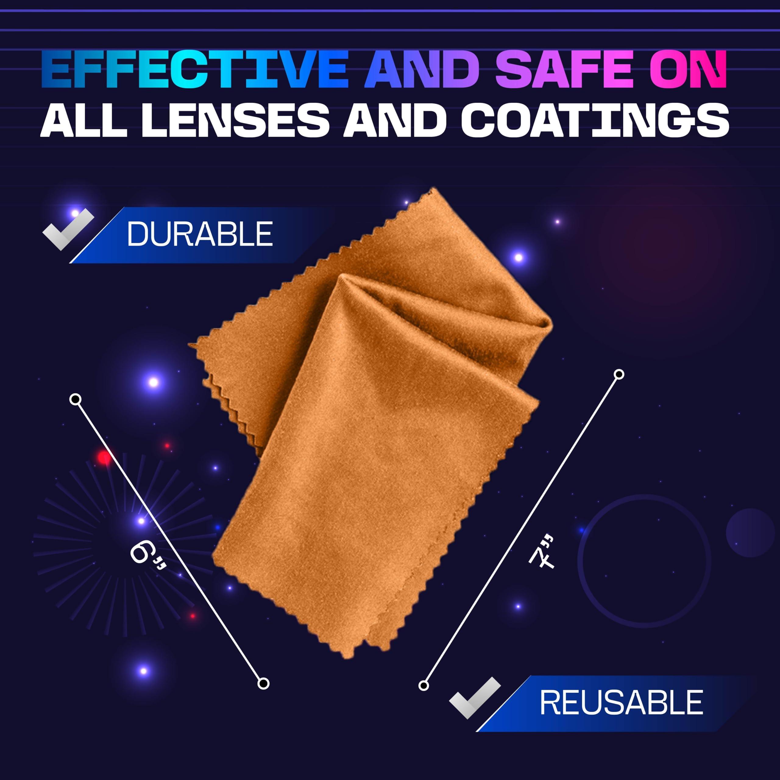 ULTRAVUE Eyeglass Gel Lens Cleaner Spray Kit - 2 x 8oz and 1 x 2oz Gel Eyeglasses Cleaner Spray Bottle + 2 Microfiber Cloth for Cleaning - Safe for All Lenses (AR Coated Included) - Image 8