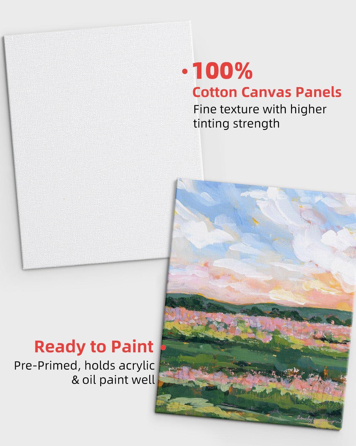 Simetufy 72 Pack Small Canvas Boards for Painting 5 x 7 inch, Flat Canvas Panels for Kids- Gesso Primed Acid-Free 100% Cotton for Acrylics Oil Watercolor Tempera Paints - Image 4