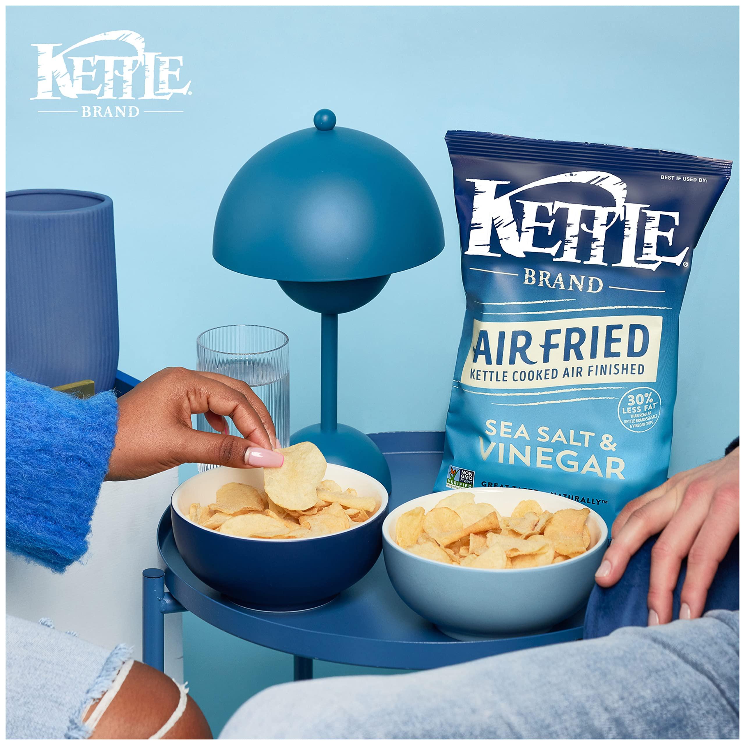 Kettle Brand Potato Chips, Air Fried Sea Salt & Vinegar Kettle Chips, 6.5 Oz Bag - Image 5