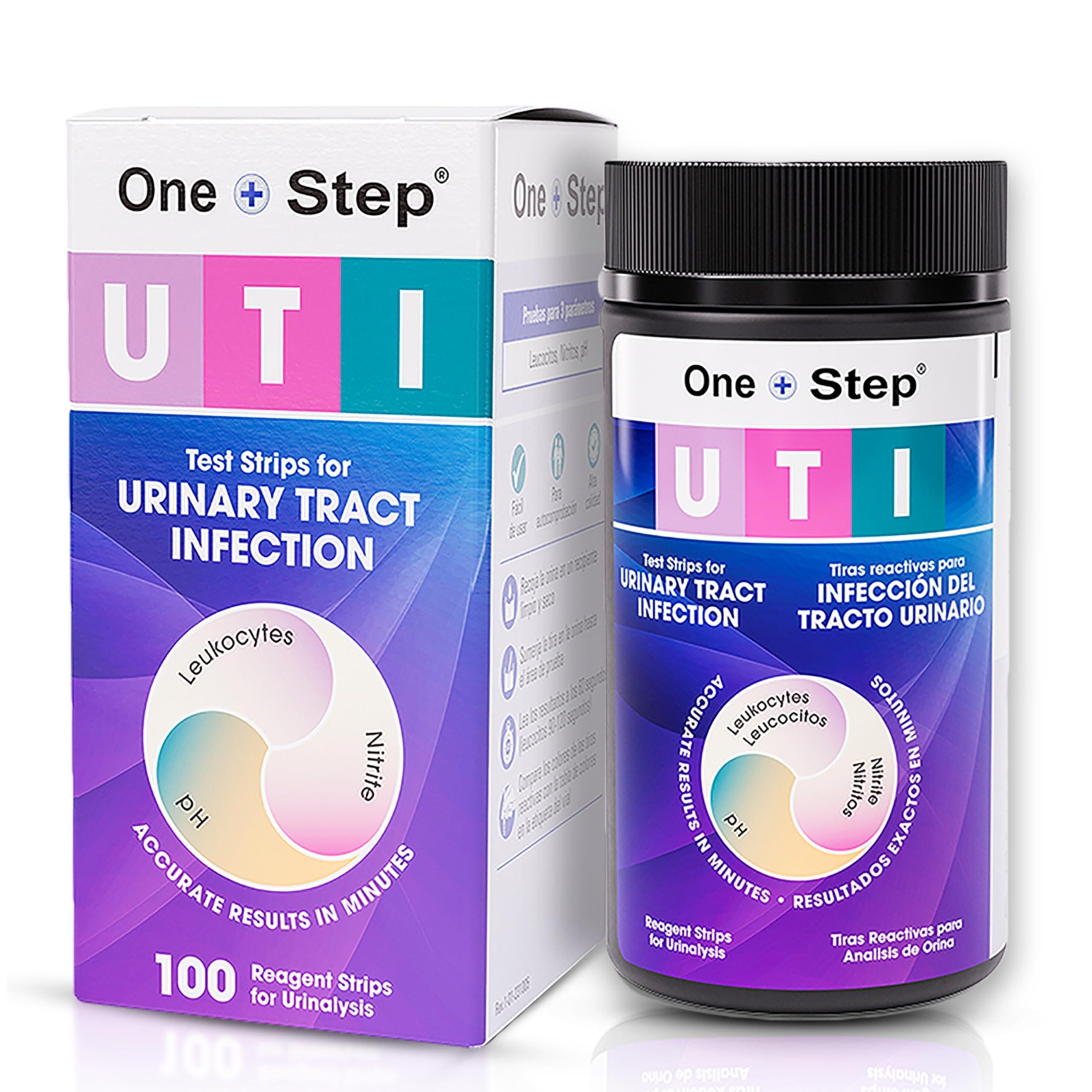One Step UTI Test Strips, 100 Strip Tub, 3-in-1 Parameter At Home UTI Test for Women, Men & Kids, Urine Test Strips for UTI & Bladder, Easy to Use Urinary Tract Infection Test Kit, Home Health Tests