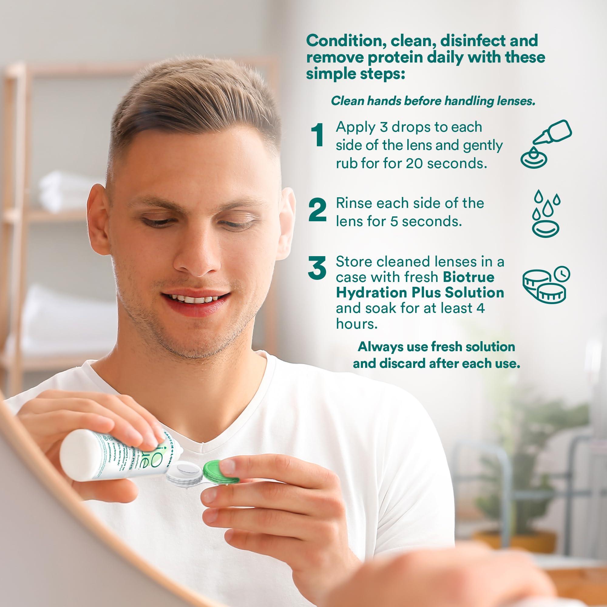 Biotrue Contact Lens Solution, Multi-Purpose Solution for Soft Contact Lenses, Lens Case Included, 10 FL OZ - Image 5