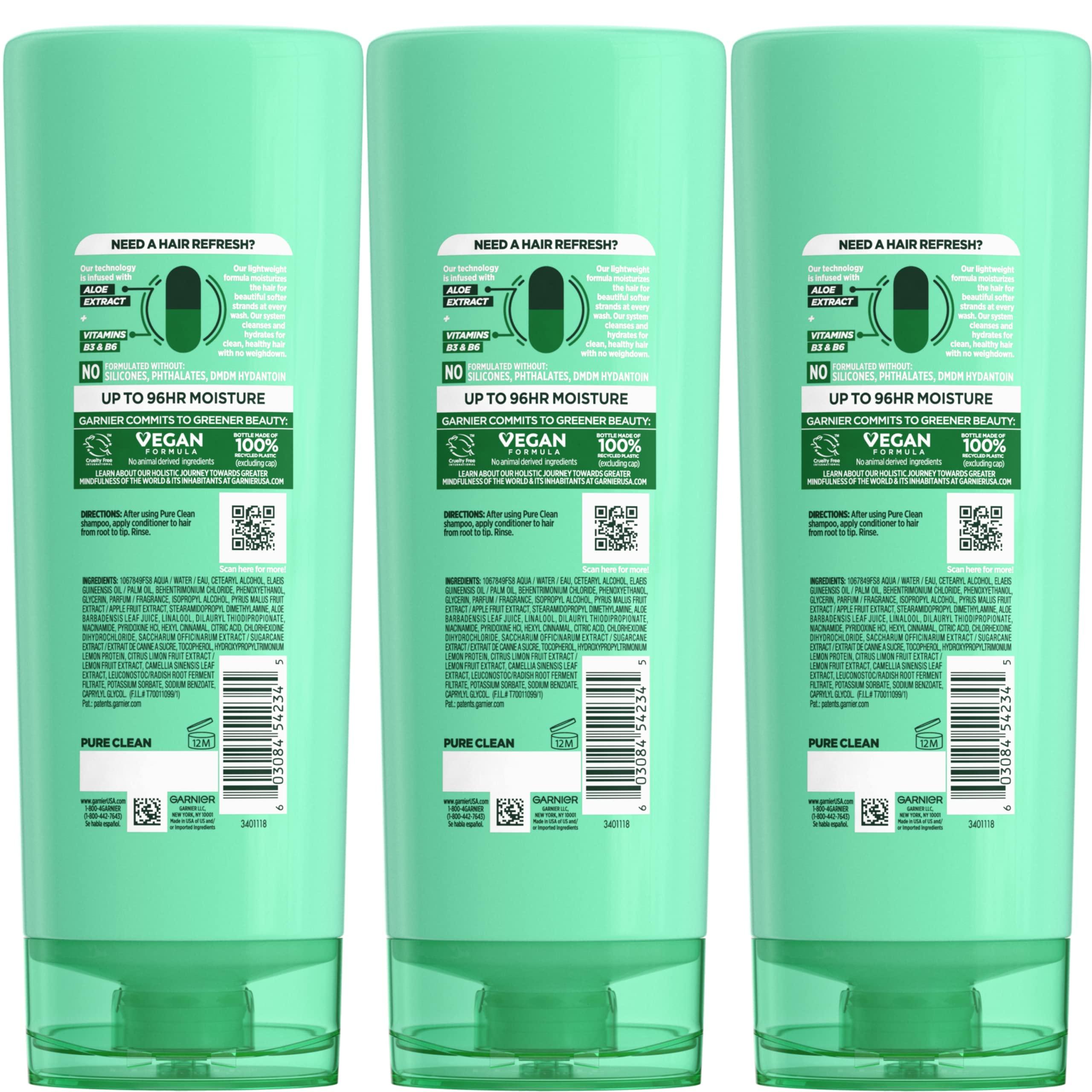 Garnier Fructis Pure Clean Hydrating Conditioner, 12 Fl Oz, 3 Count (Packaging May Vary) - Image 2