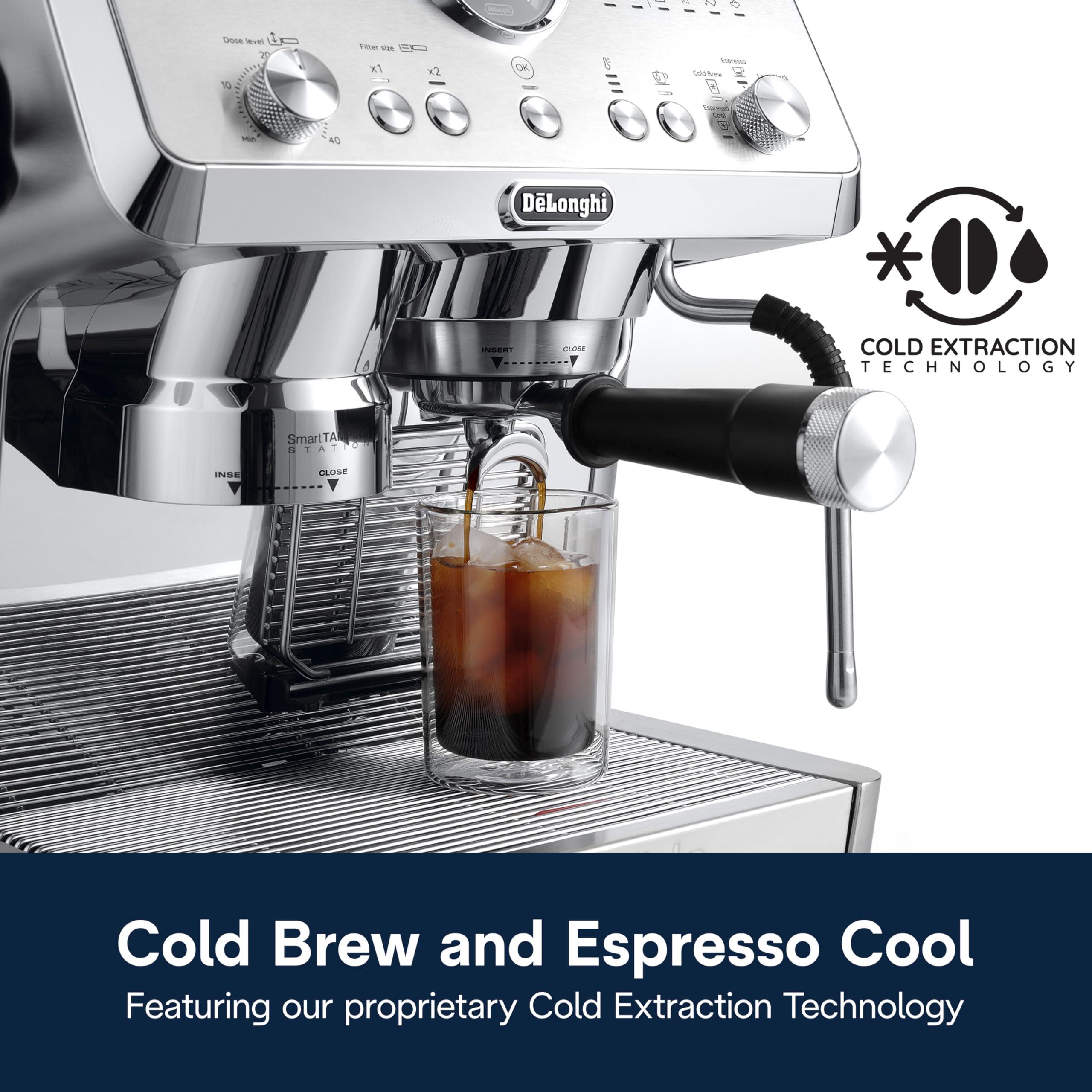 De'Longhi La Specialista Opera Espresso Machine with Cold Brew, Commercial-style Steam Wand for Latte, Cappuccino, Built-in Grinder, EC9555M - Image 7