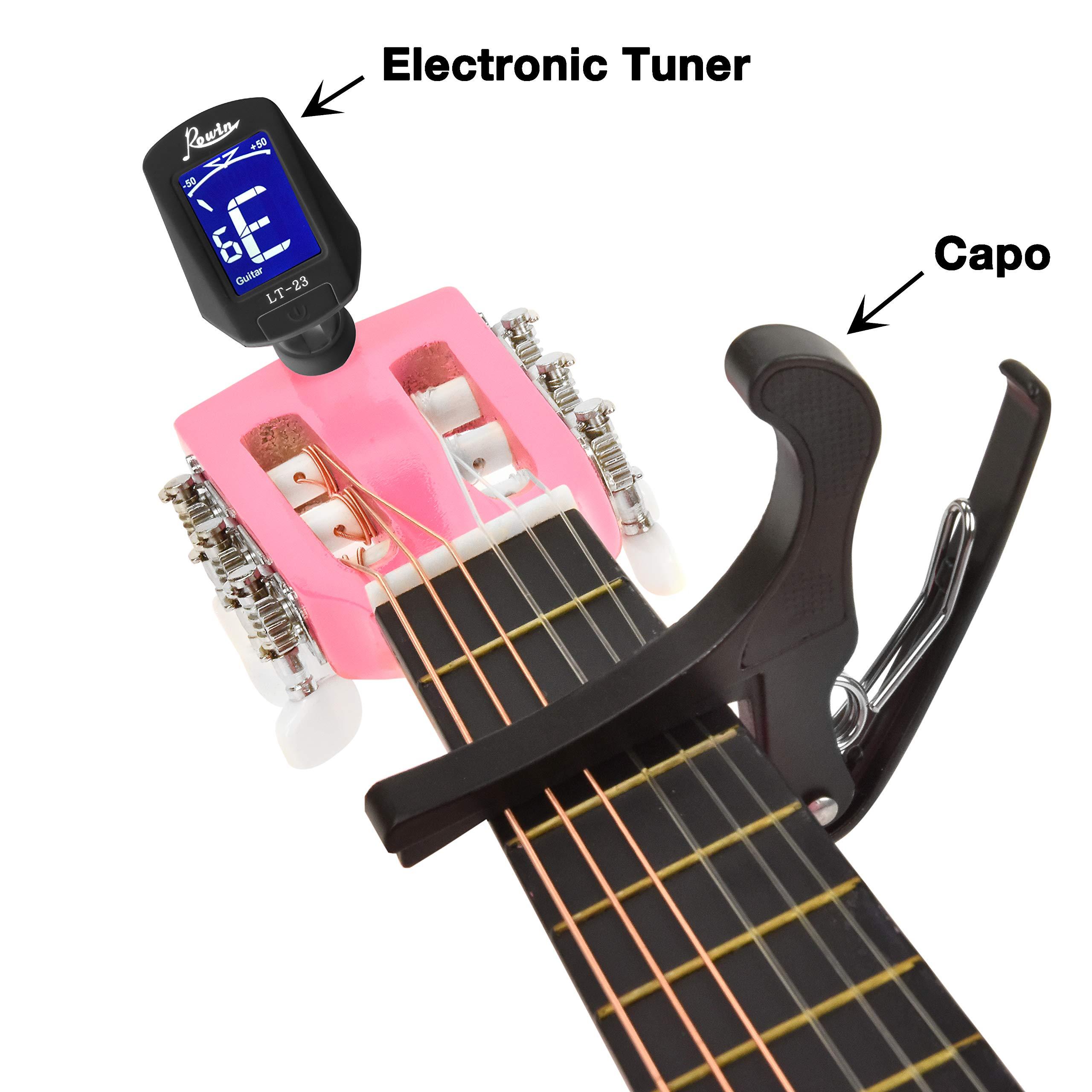 30" Wood Classical Guitar with Case and Accessories for Kids/Girls/Boys/Beginners (Pink) - Image 3