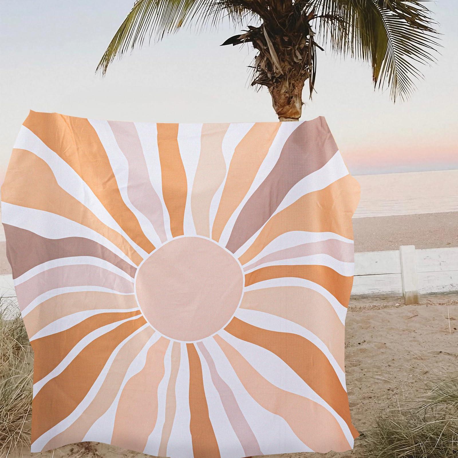 Waterproof Sandproof Beach Blanket, 9 Ft X 10 Ft Extra Large Beach Mat for 8 Adults, Lightweight Polyester Outdoor Picnic Blanket for Travel, Hiking, Camping, Beach Accessories for Vacation - Image 9