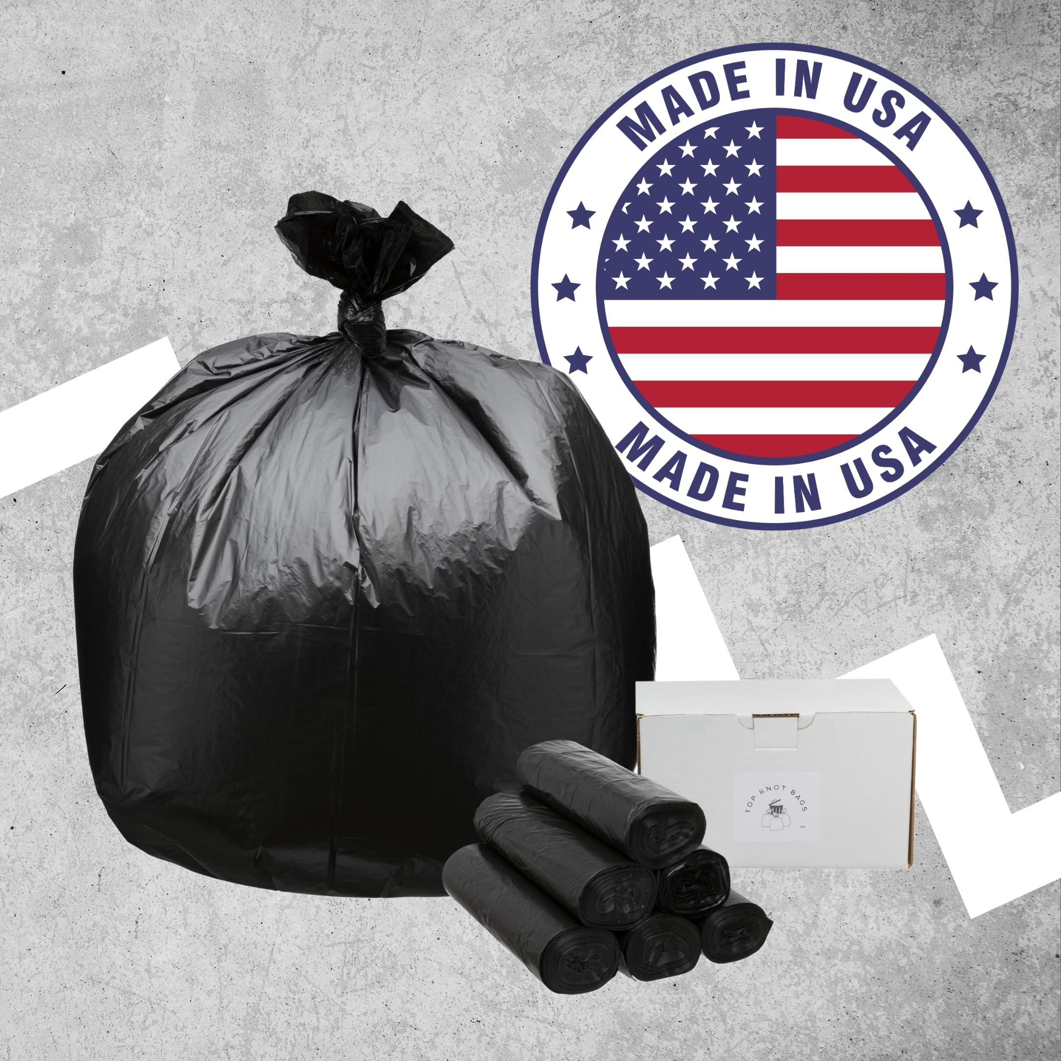 Top Knot Bags 45 Gallon Garbage Trash Bag 40X48" Black 150 Count Can Liner Bulk 40 Gallon 41 Gallon 42 Gallon 44 Gallon Made in USA - Image 5