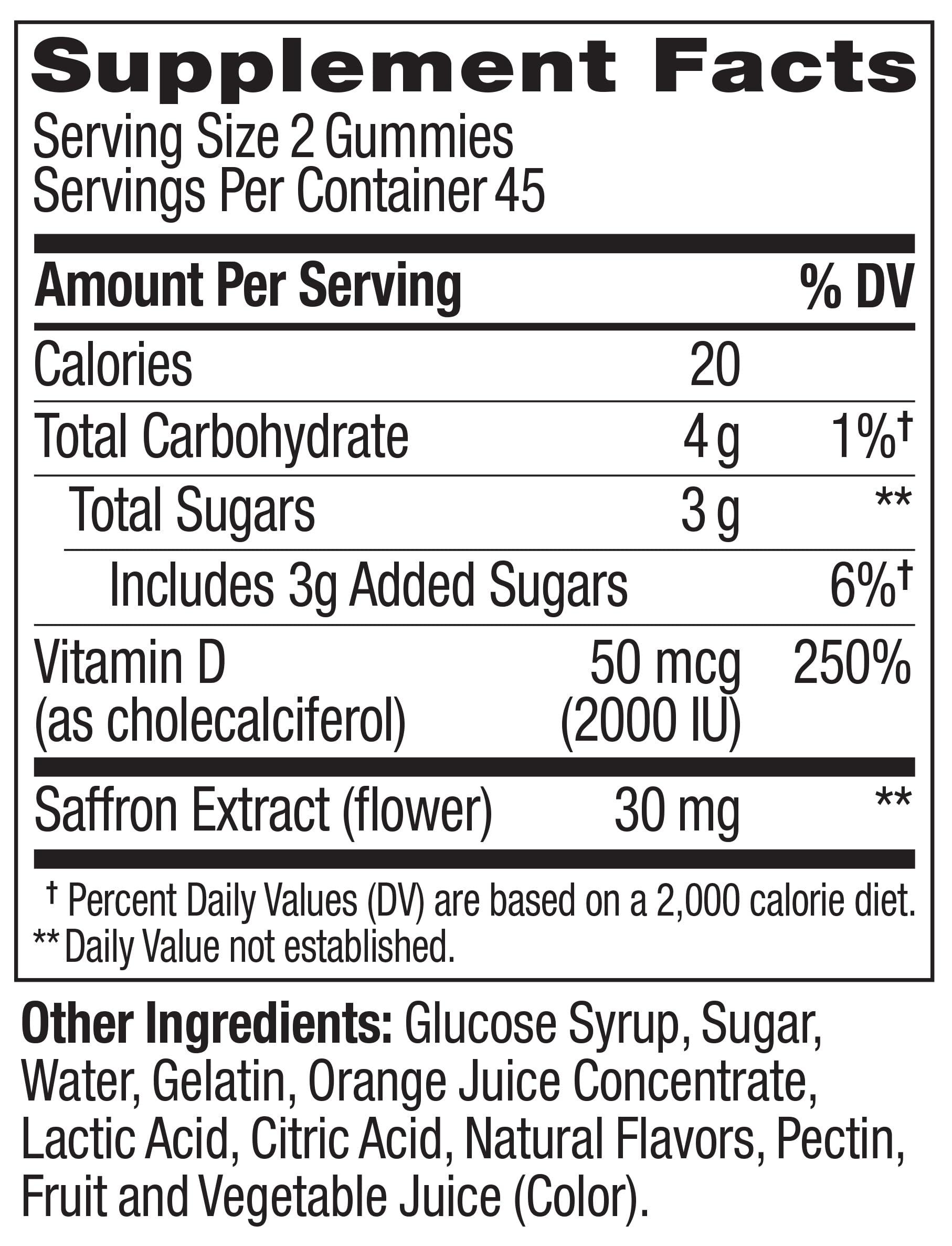 OLLY Hello Happy Gummy Worms, Mood Balance Support, Vitamin D, Saffron, Adult Chewable Supplement, Gluten Free, Tropical Zing - 90 Count - Image 6
