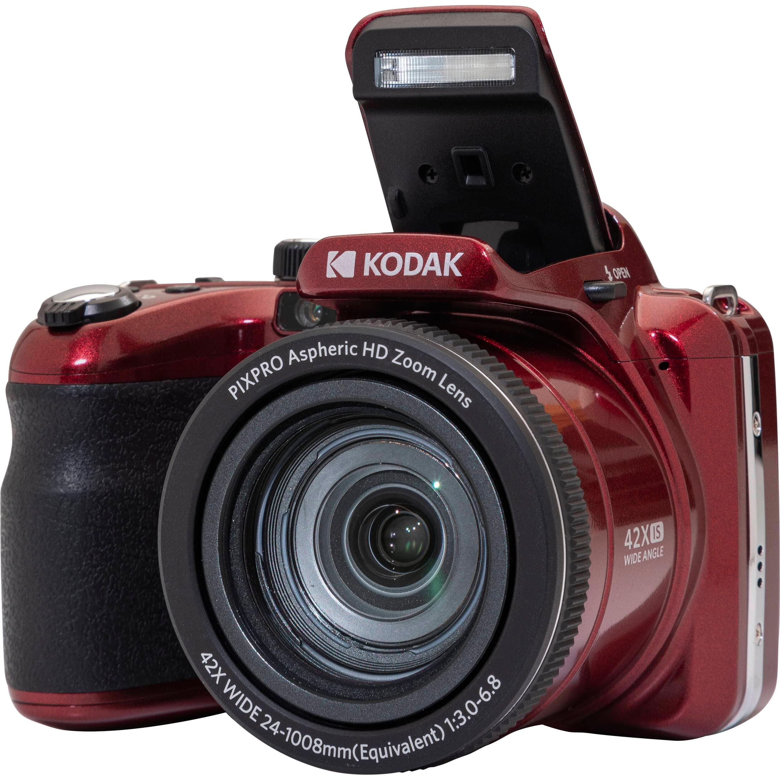Kodak PIXPRO AZ425 Digital Camera + 32GB Memory Card + Camera Case (Black) + Battery + Charger + USB Card Reader + Table Tripod + Accessories (Red) - Image 3