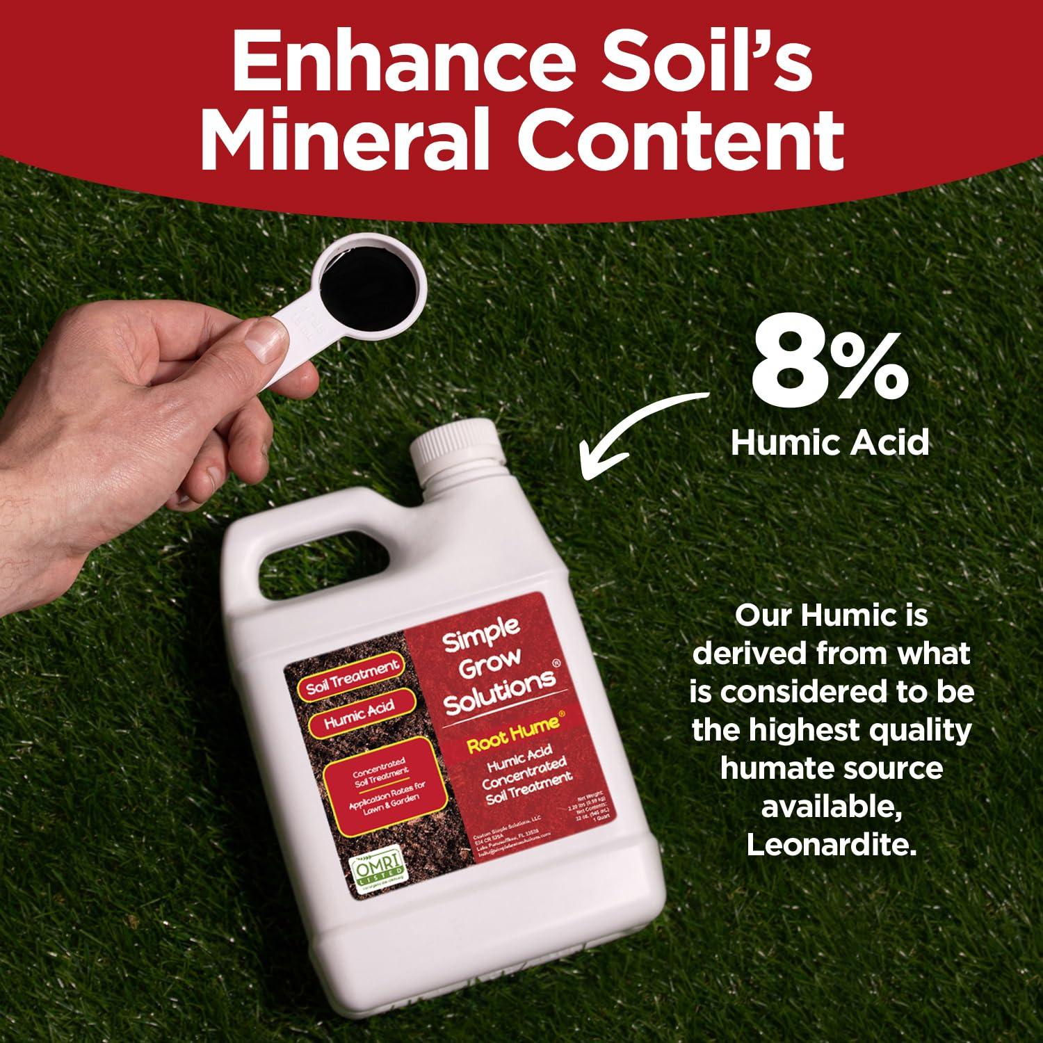 Raw Organic Soil Conditioner- Root Hume- Simple Grow Solutions- Natural Plant & Lawn Treatment- Nutrient Food Enhancer- Concentrated Liquid Humic - Grass, Tomatoes, Citrus, Flowers, Vegetables - Image 5